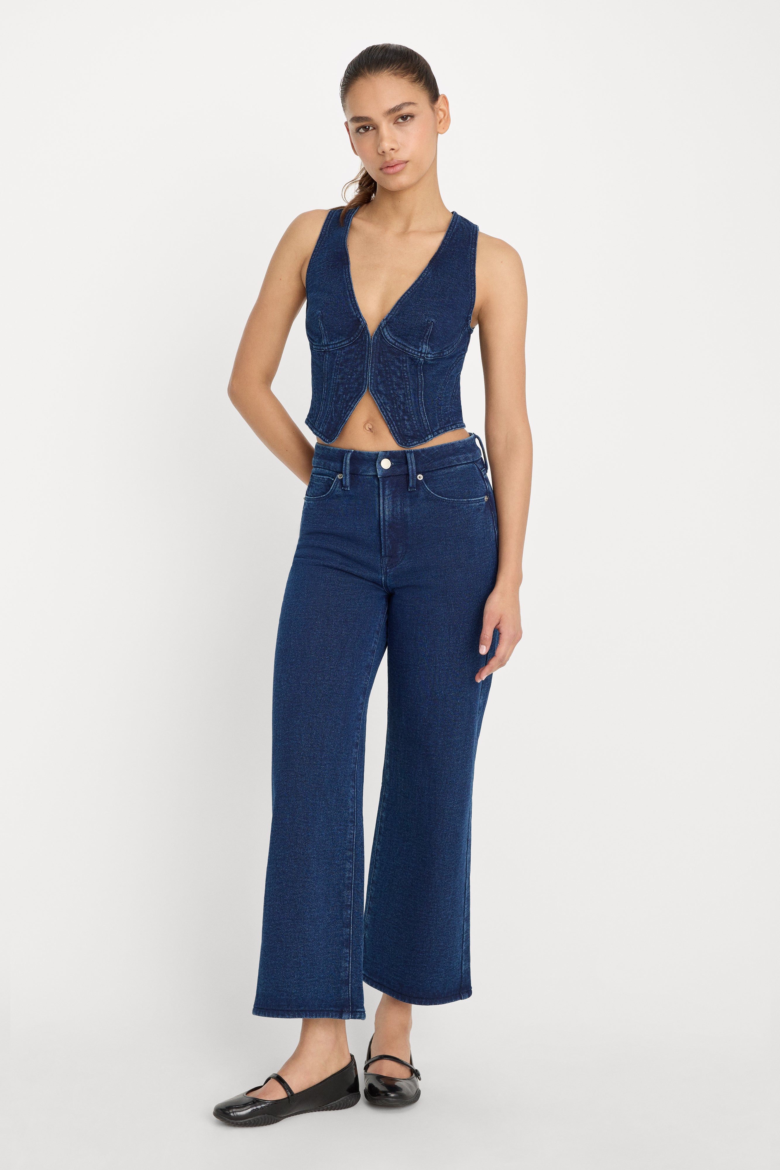 JEANIUS CROP PALAZZO | INDIGO377