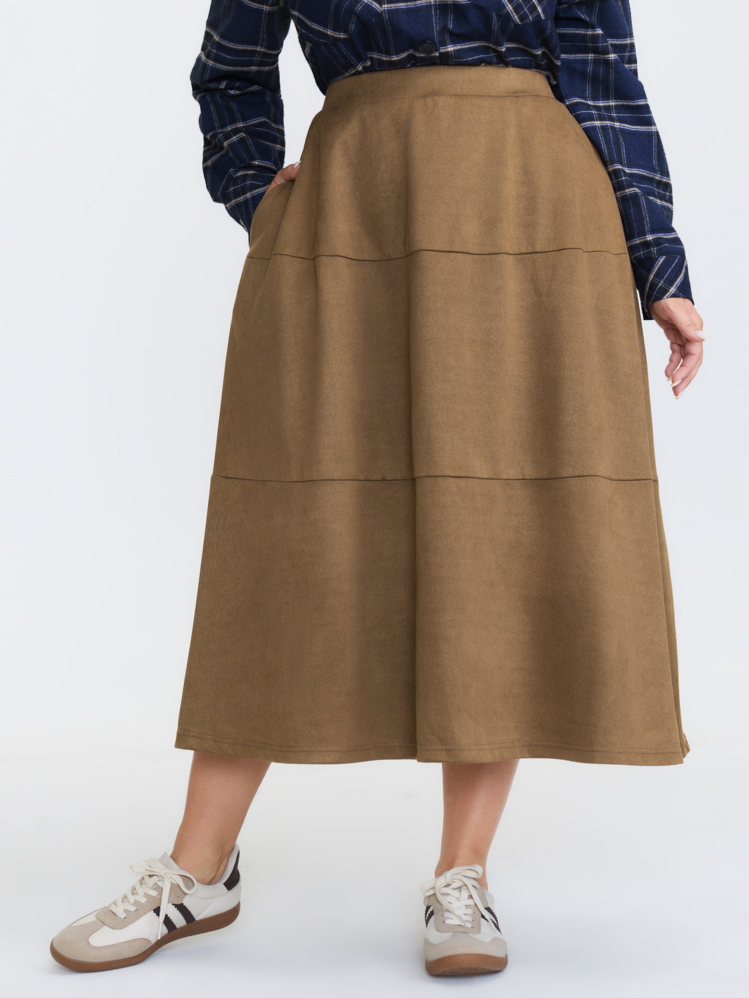 Tiered Solid Maxi Skirt