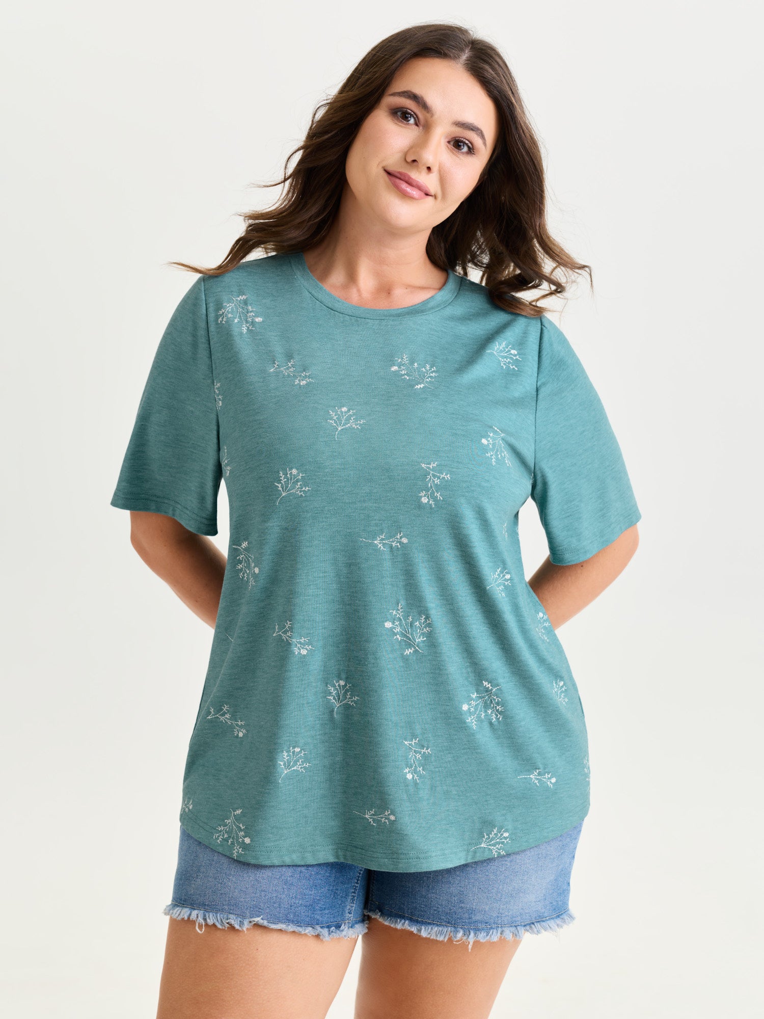 Supersoft Floral Embroidered T-Shirt