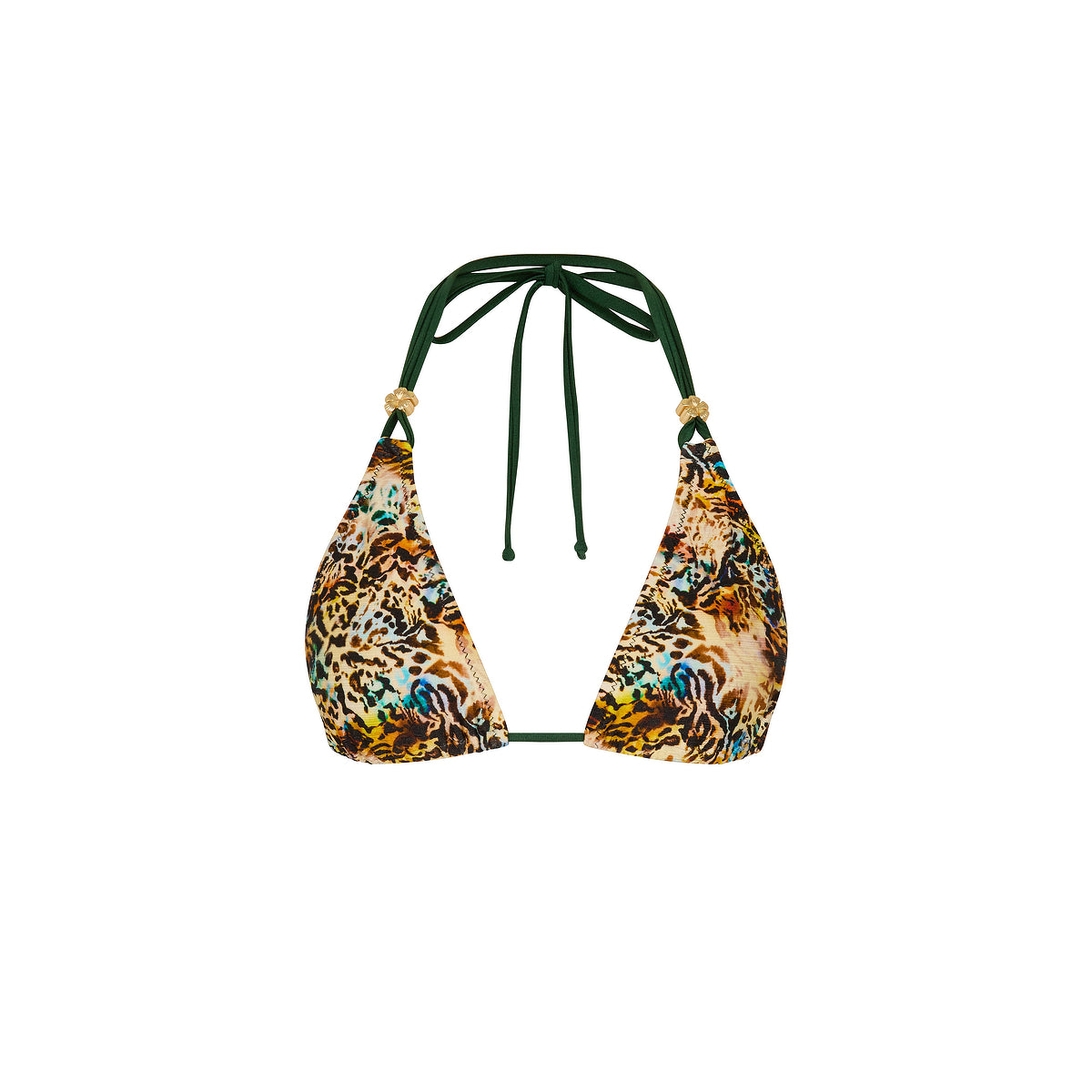 Kulani Kinis Sundaze Beaded Halter Bralette Bikini Top