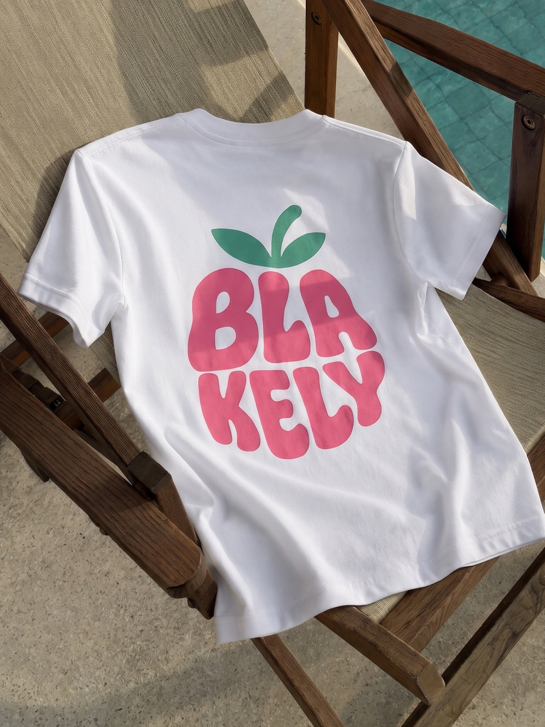 Raspberry Bubble Print Oversized T-Shirt - White