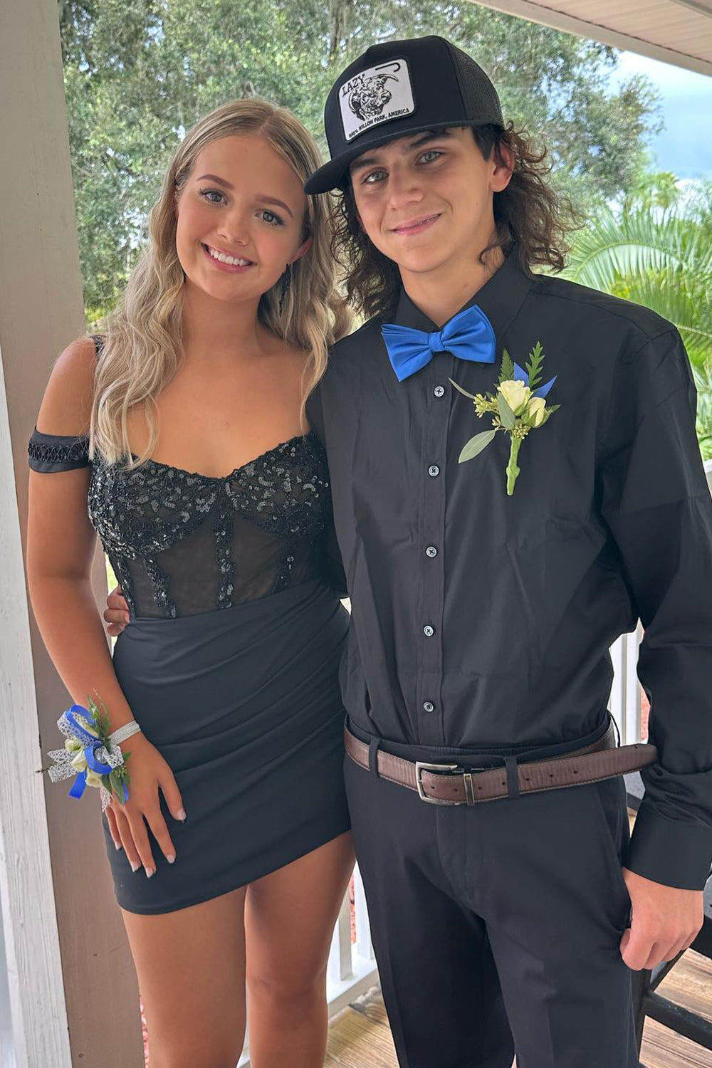 Sparkly Black Cold Shoulder Corset Tight Short Homecoming Dress/Mini Dress