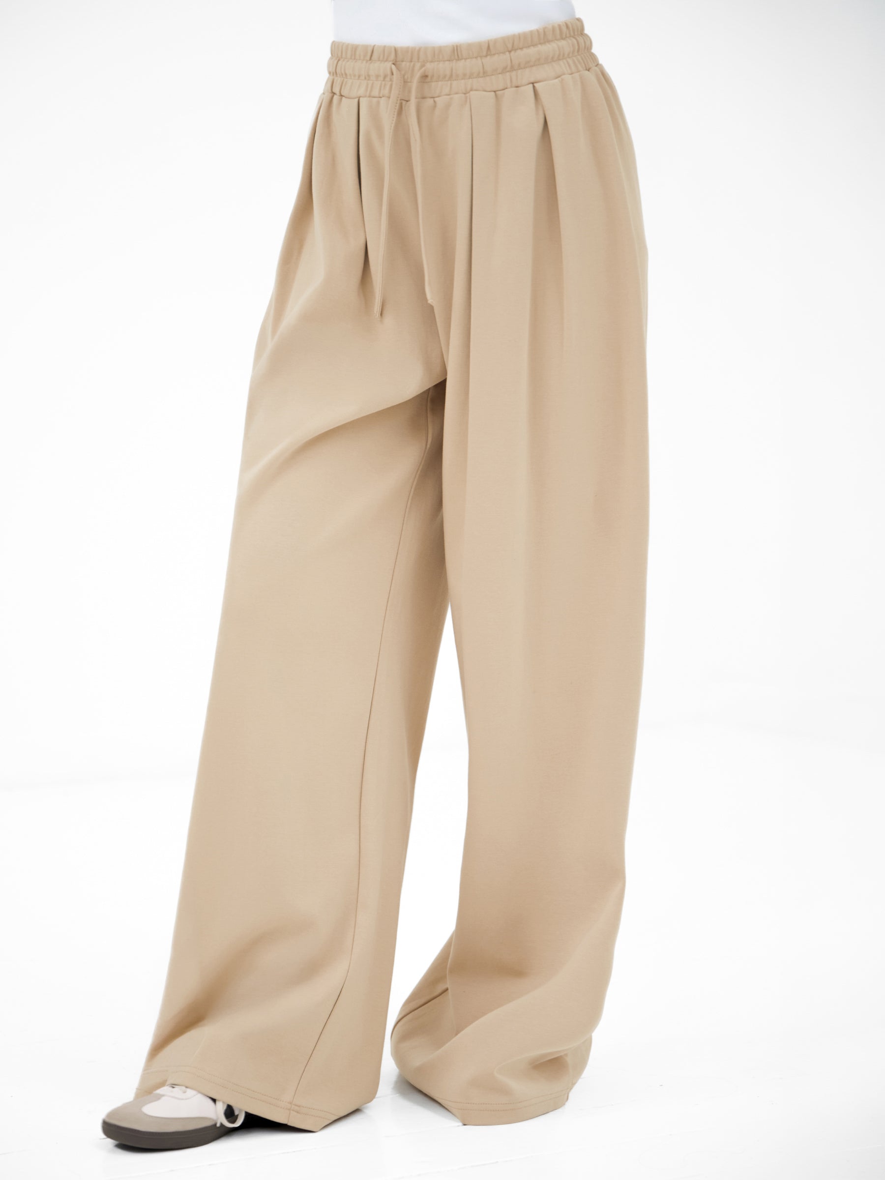 Cleo Wide Leg Trousers - Soft Tan