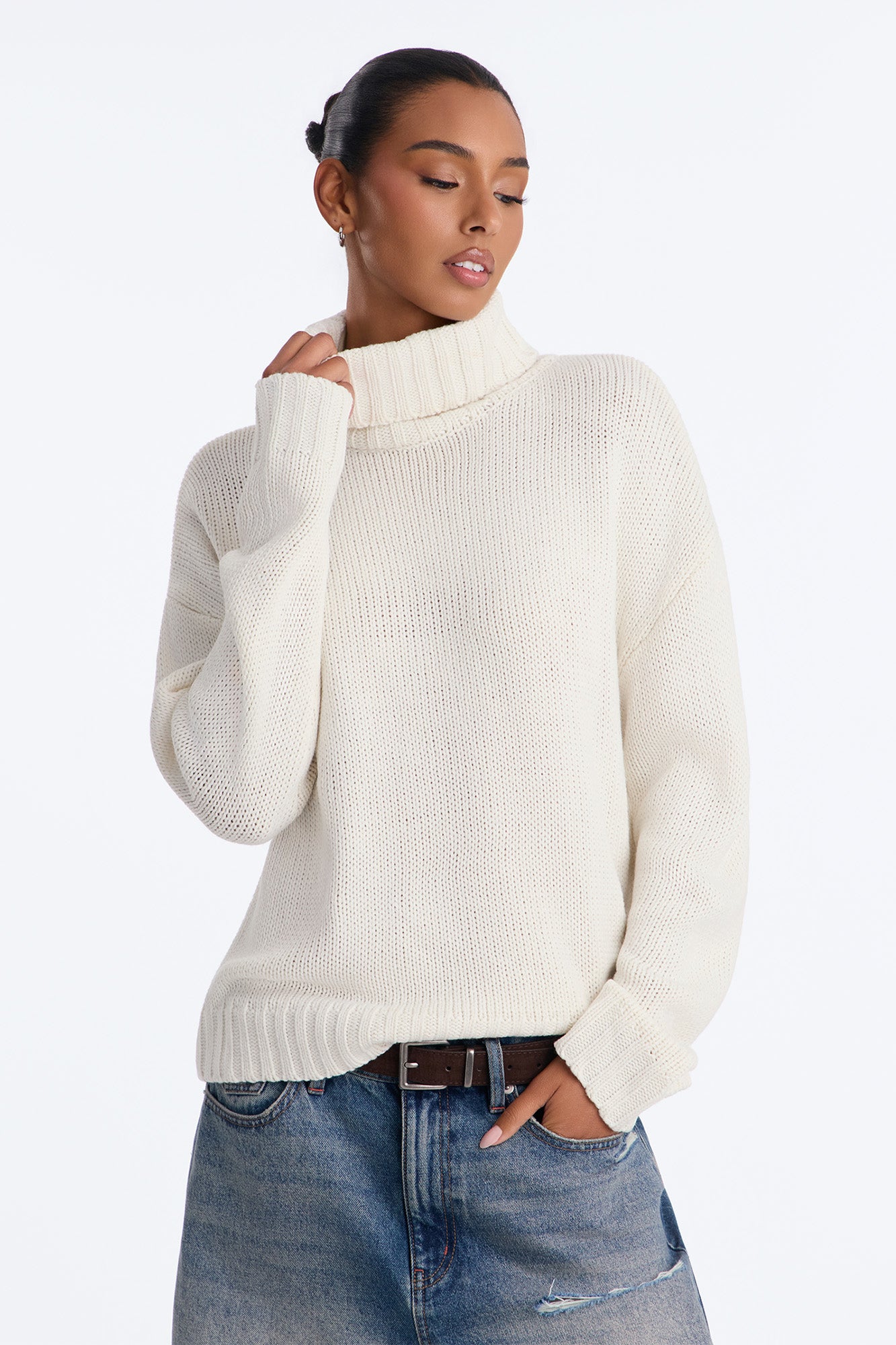 Positive Energy Turtleneck Sweater - Ivory