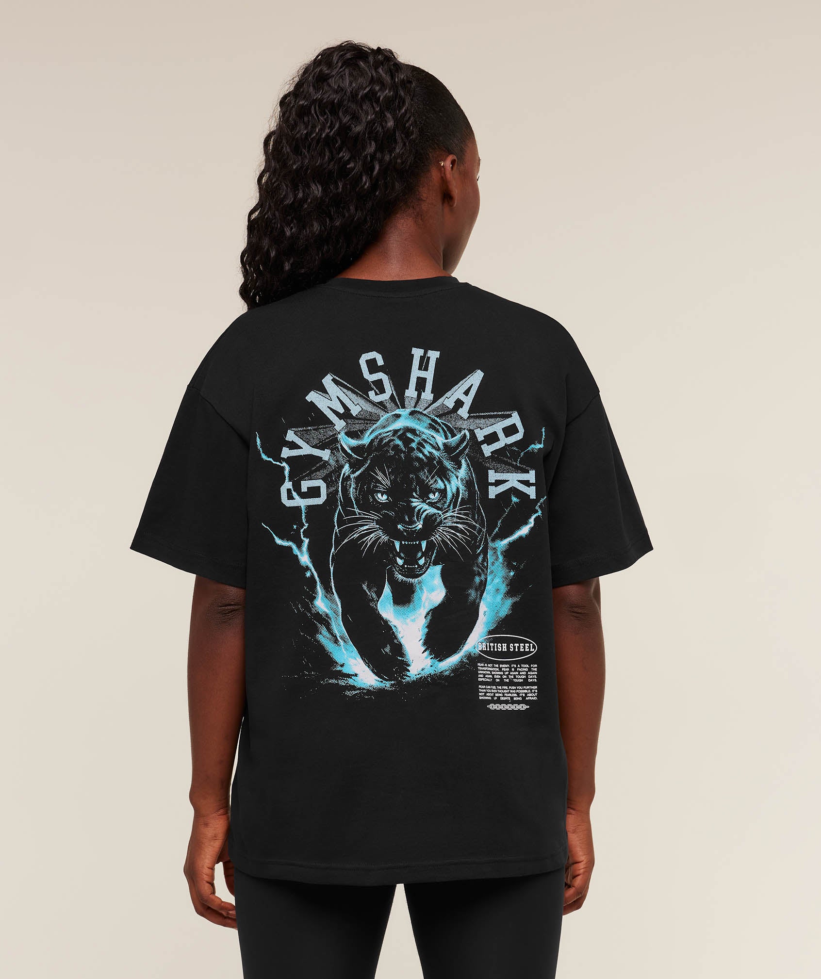 Gymshark Panther Graphic T-Shirt - Black