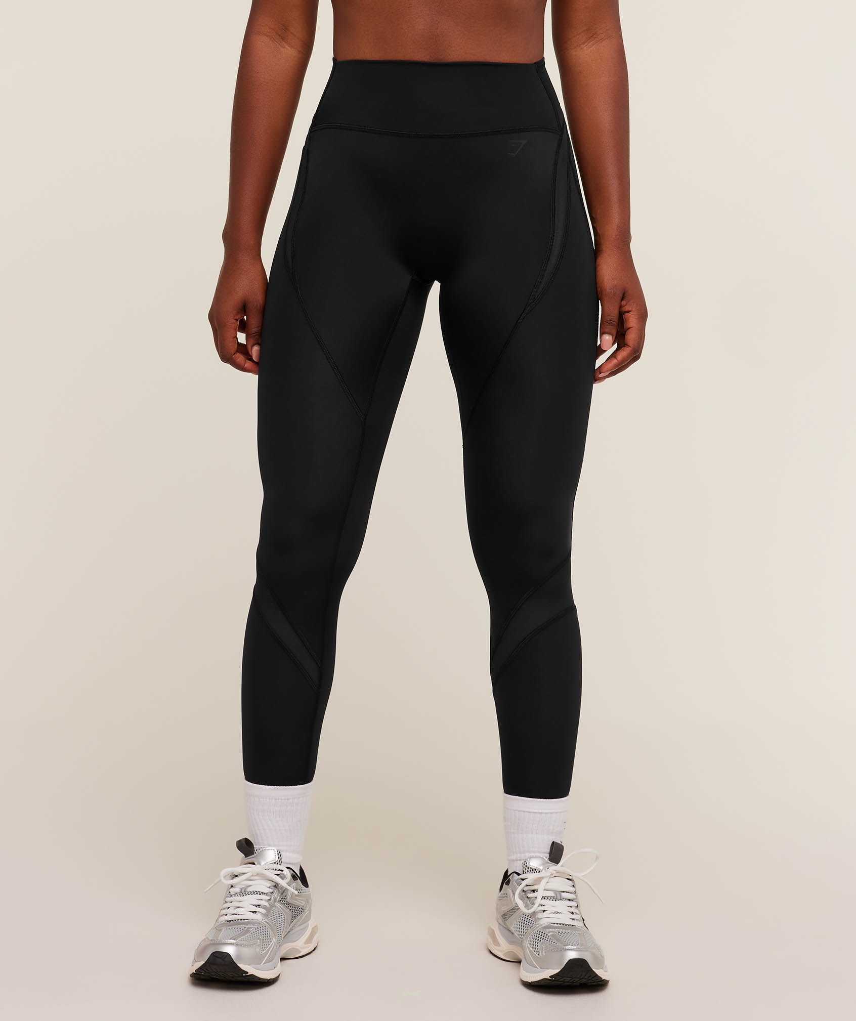 Gymshark Mesh Panel Leggings - Black