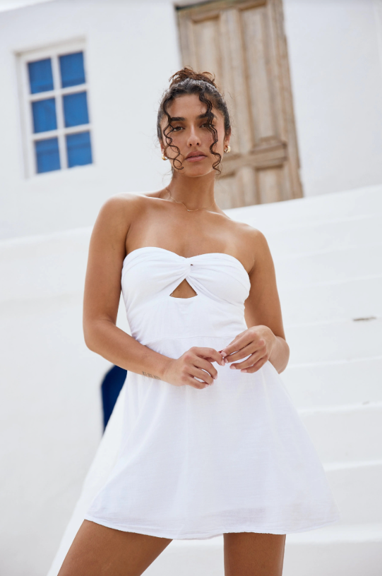 Blanco By Nature Zoey White Strapless Mini Dress