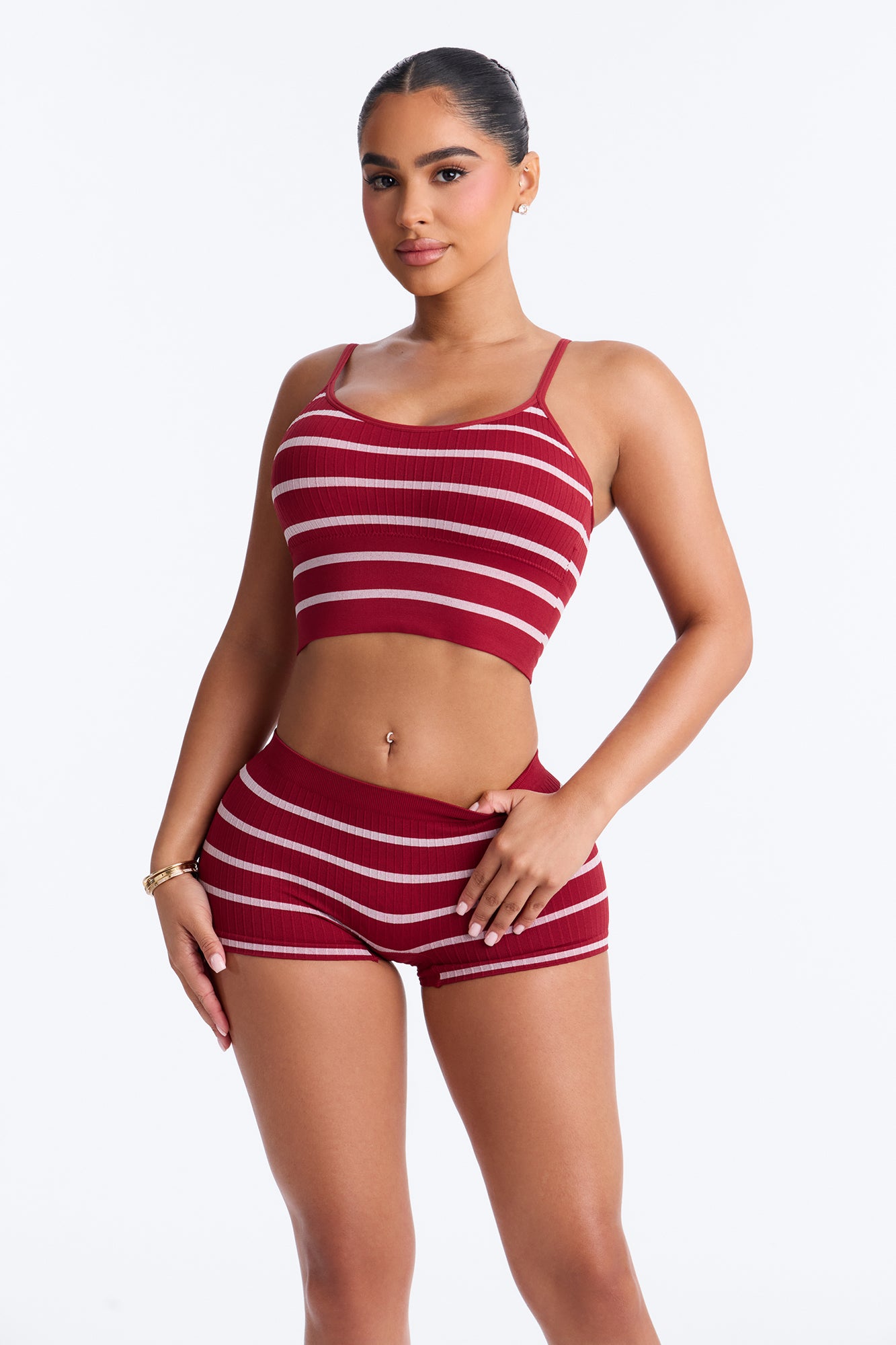 Chill Vibes Always 2 Piece Bra And Boyshort Set - Burgundy