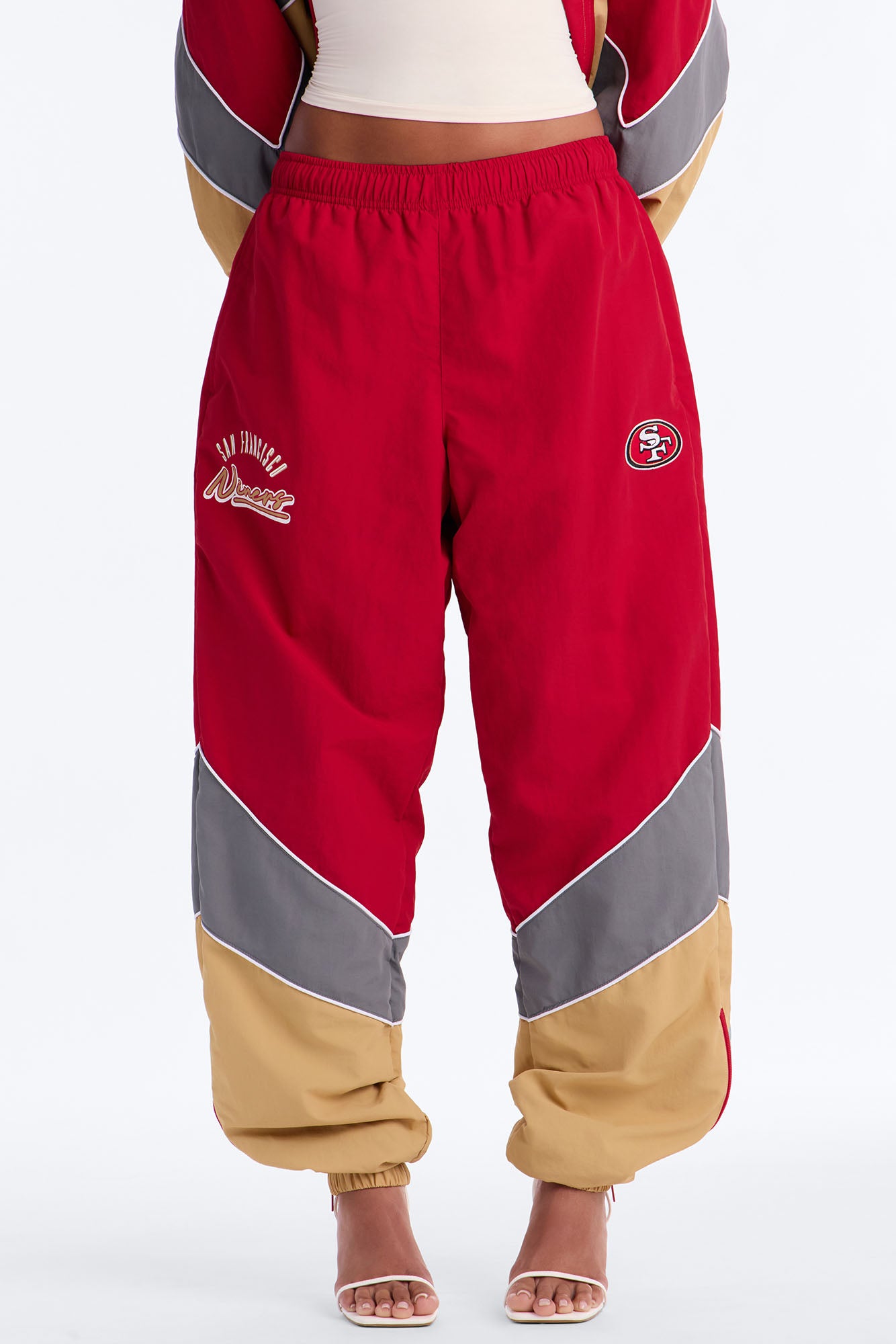 NFL 49er's Windbreaker Track Pant - Red