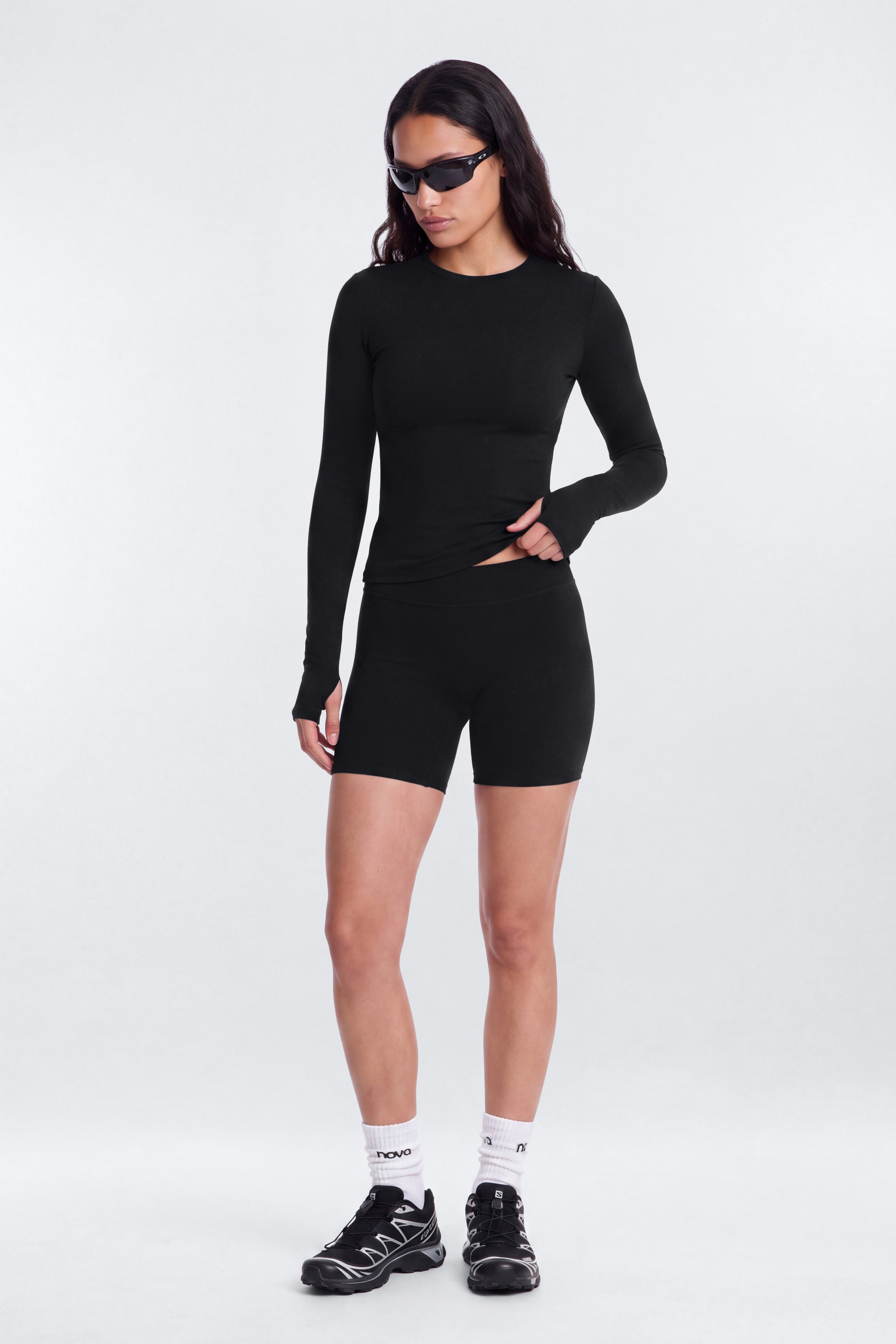 CloudForm™ Long Sleeve Active Top - Black
