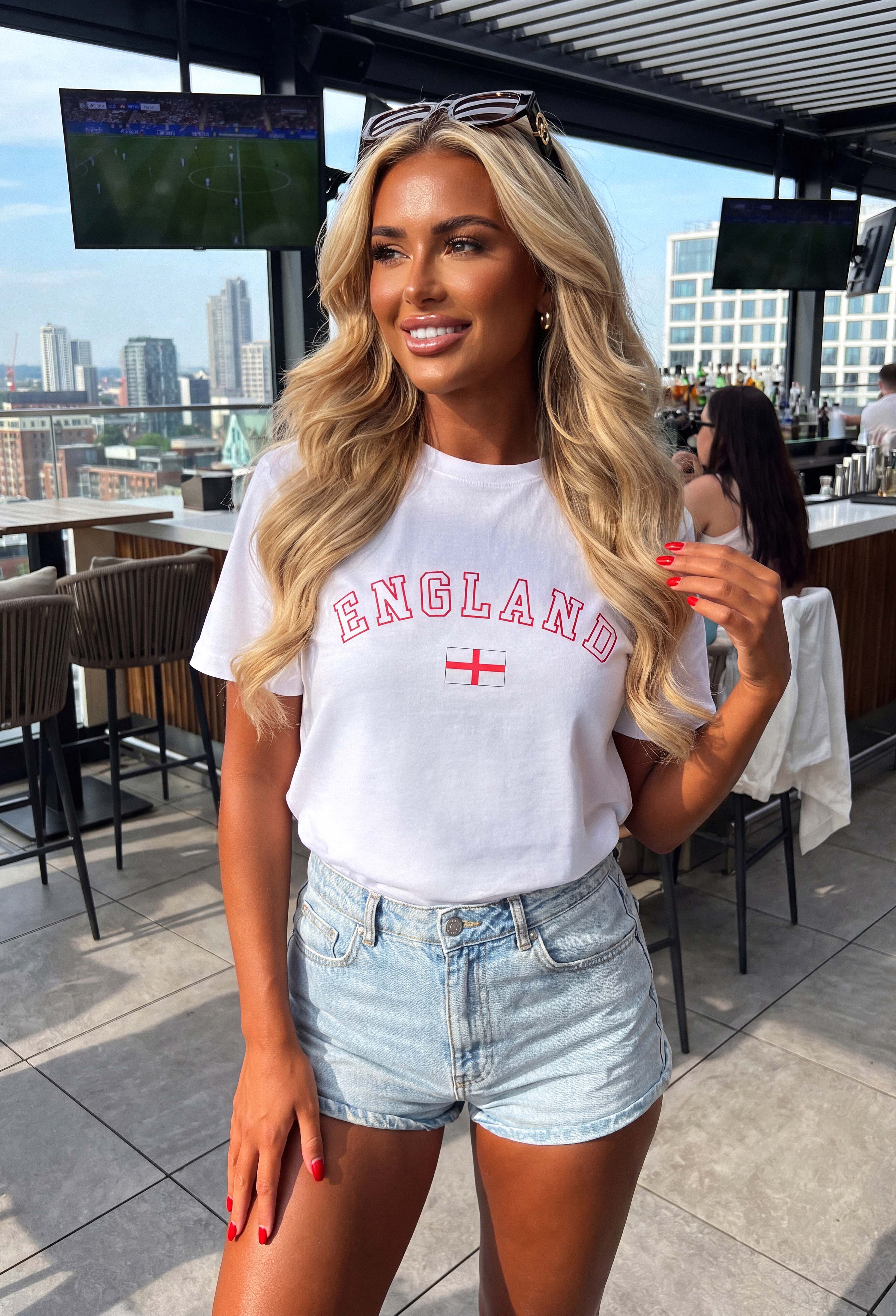 Lioness White England Oversized T-Shirt