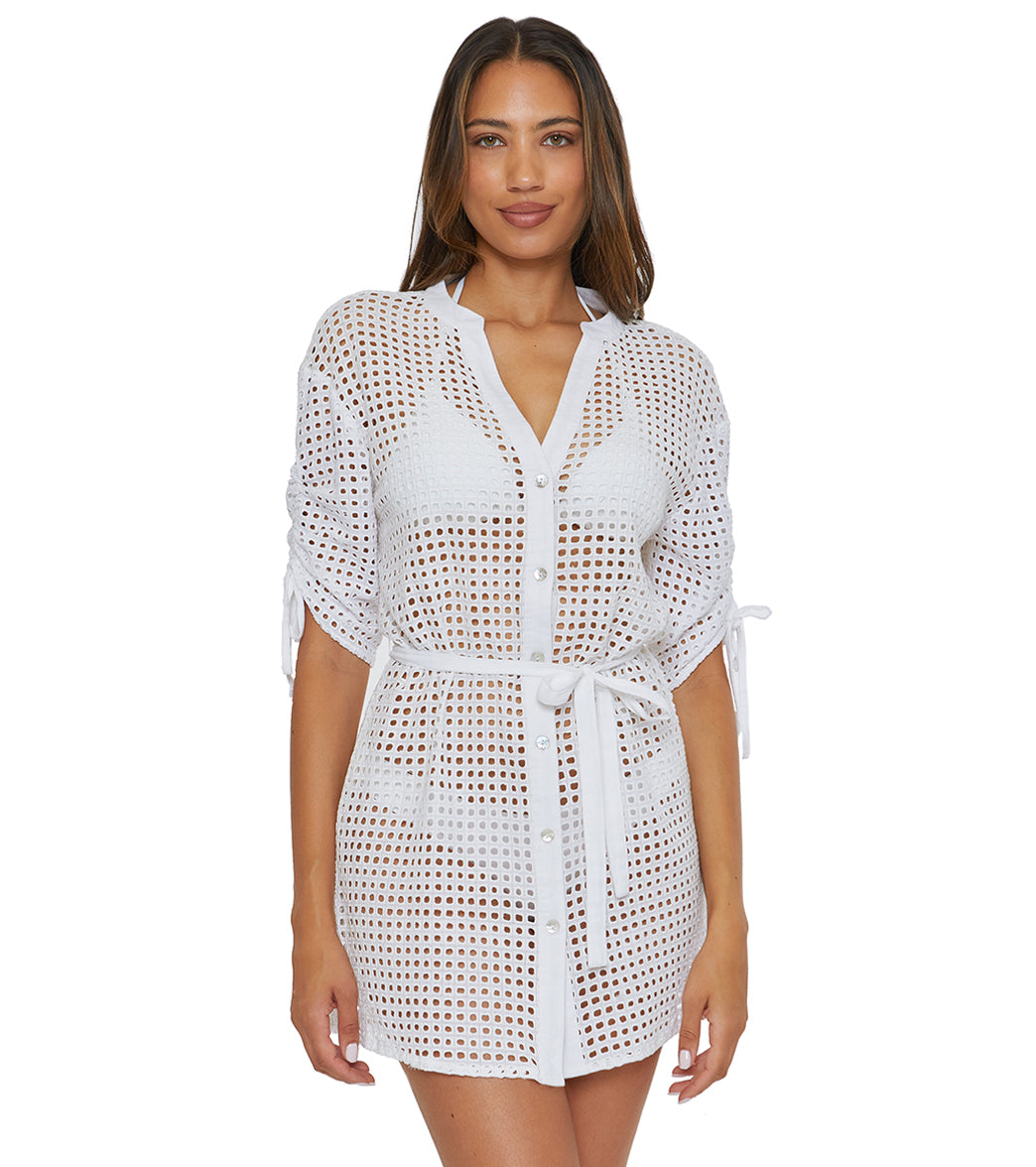 Becca Swim Women's Gauzy Mesh Dress Cover Up