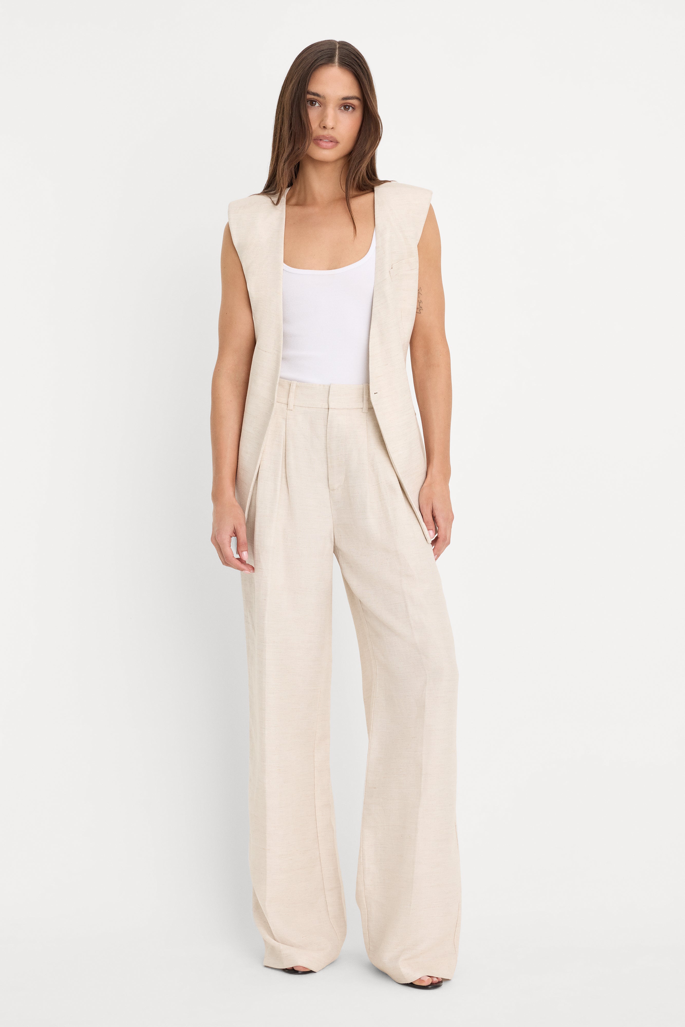 THE RELAXED LINEN TROUSER | OAT