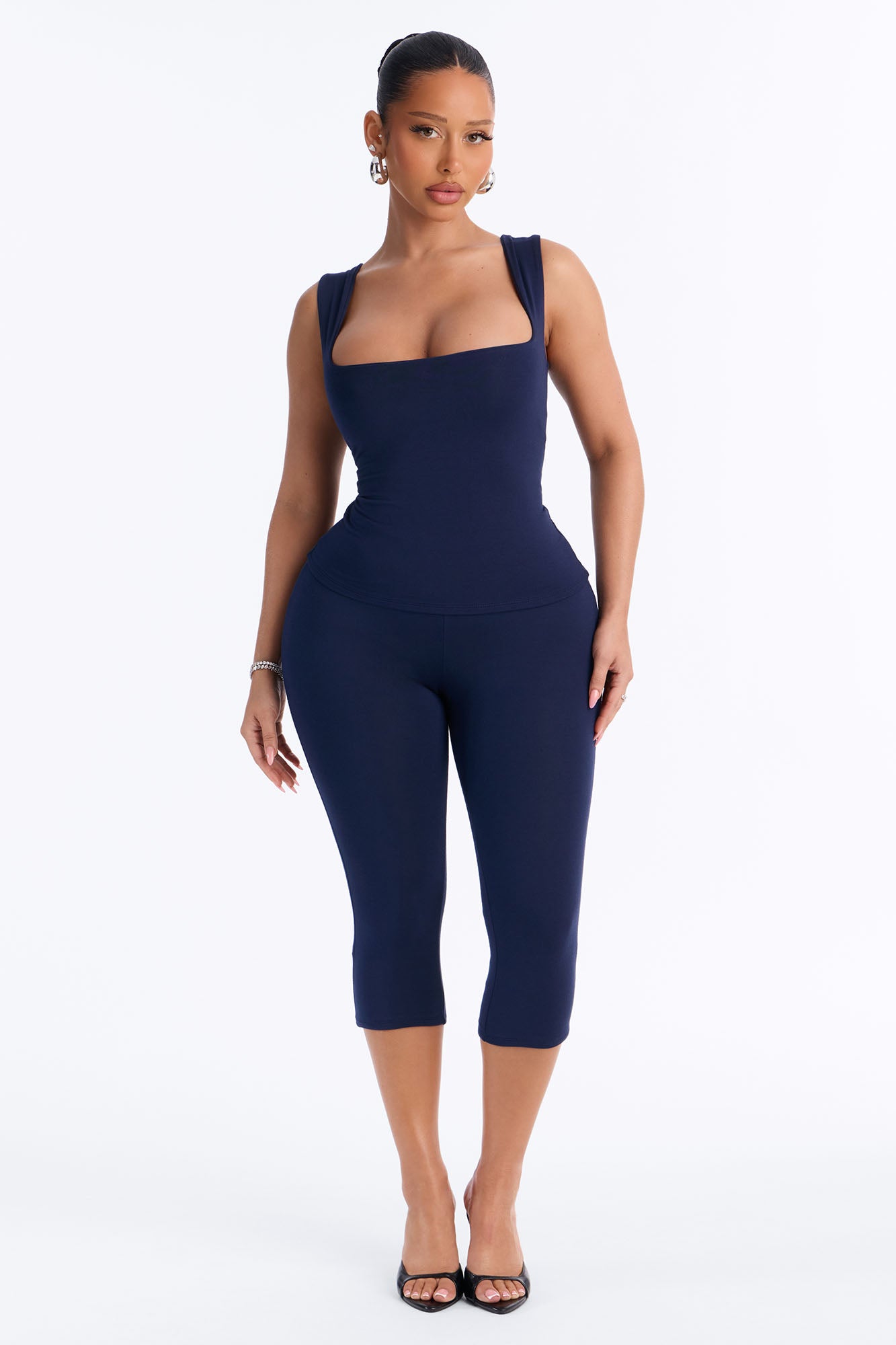 Justine Premium Modal Tank Top - Navy