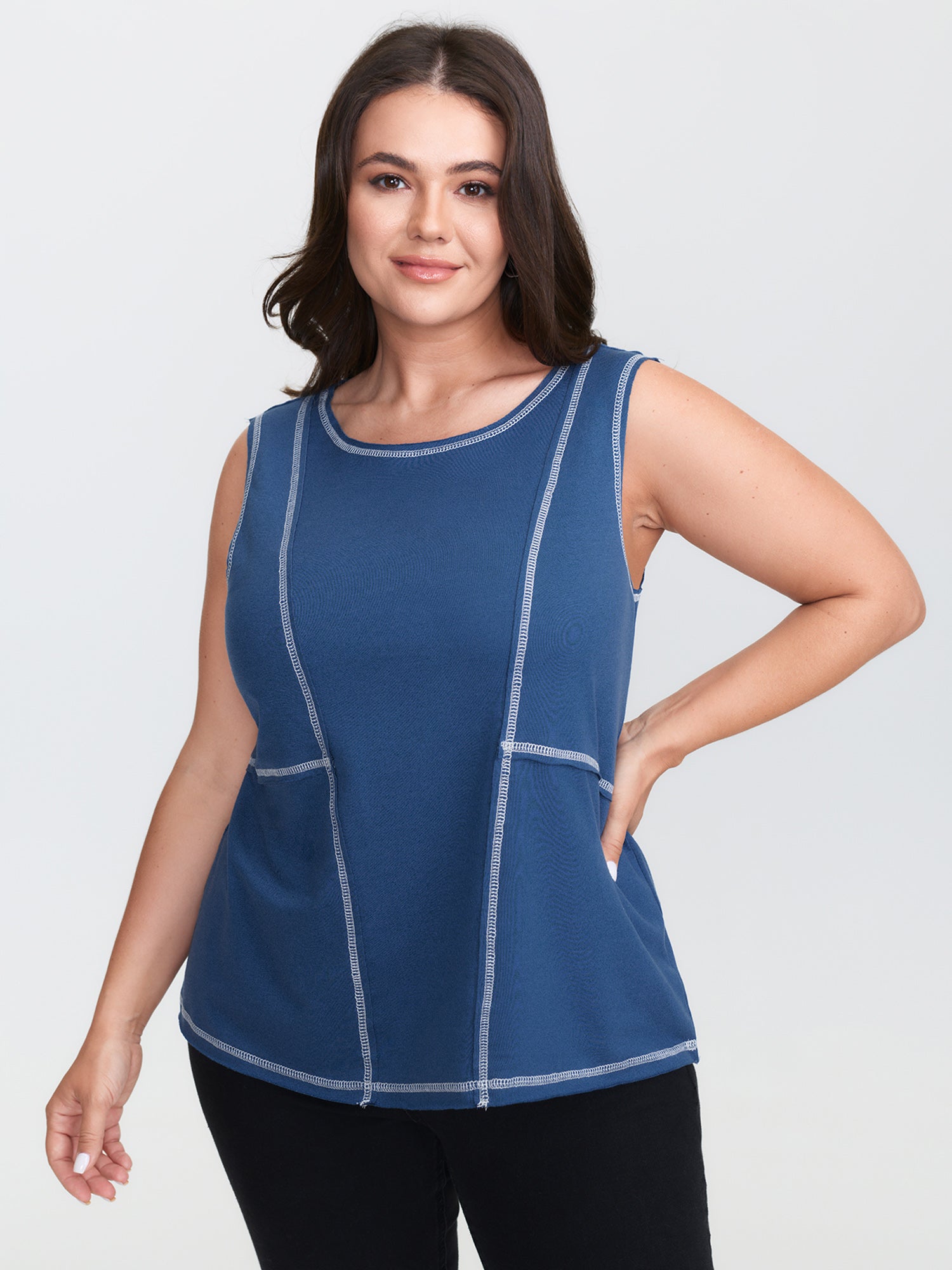 Color Contrast Edges Tank Top
