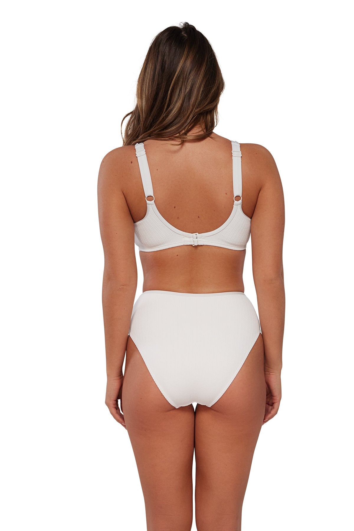 Pacifica by Sunsets Coconut Sorbet Astrid High Waist Bottom with Trim