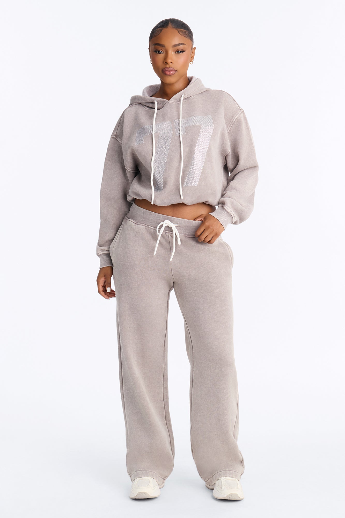 Say Less Fleece Pant Set - Grey