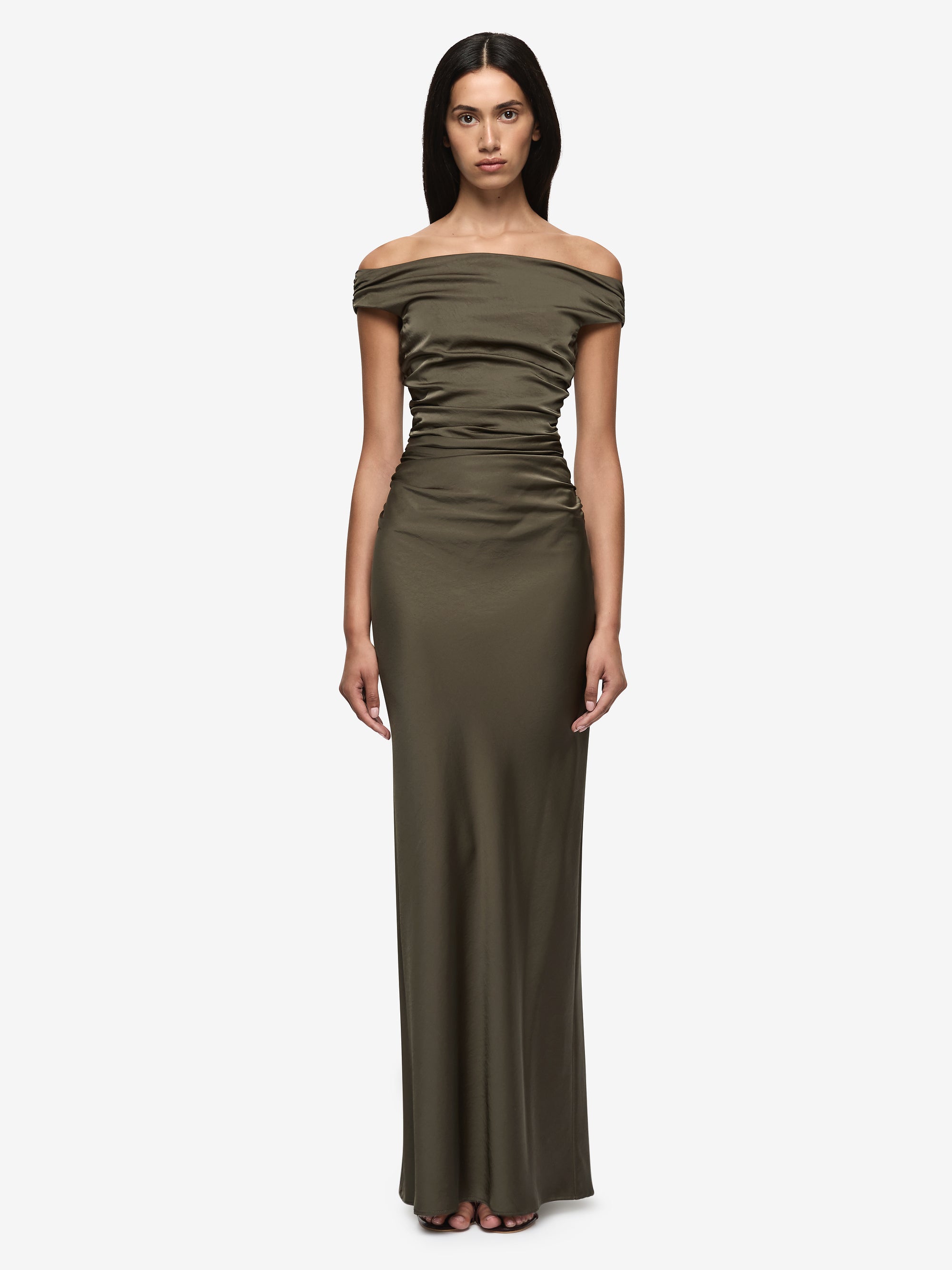 ETERNITY OFF SHOULDER MAXI - DARK WILLOW