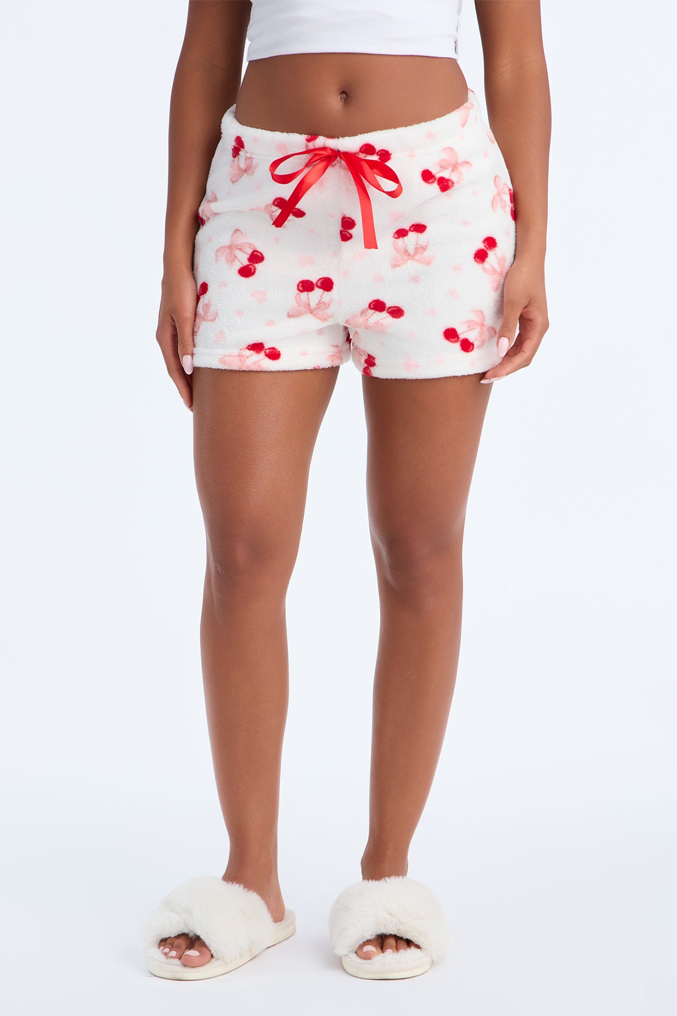 Cherry Sleepy PJ Short - White/combo