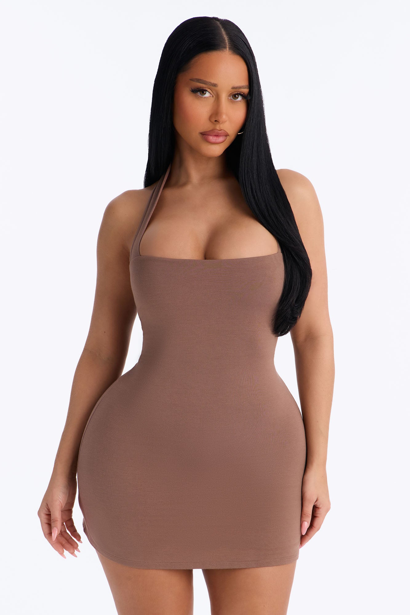 Hannah Premium Modal Mini Dress - Sand