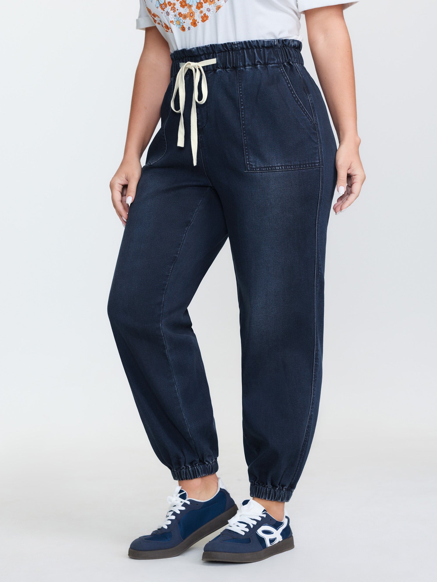 Supersoft Drawstring Elastic Waist Jeans