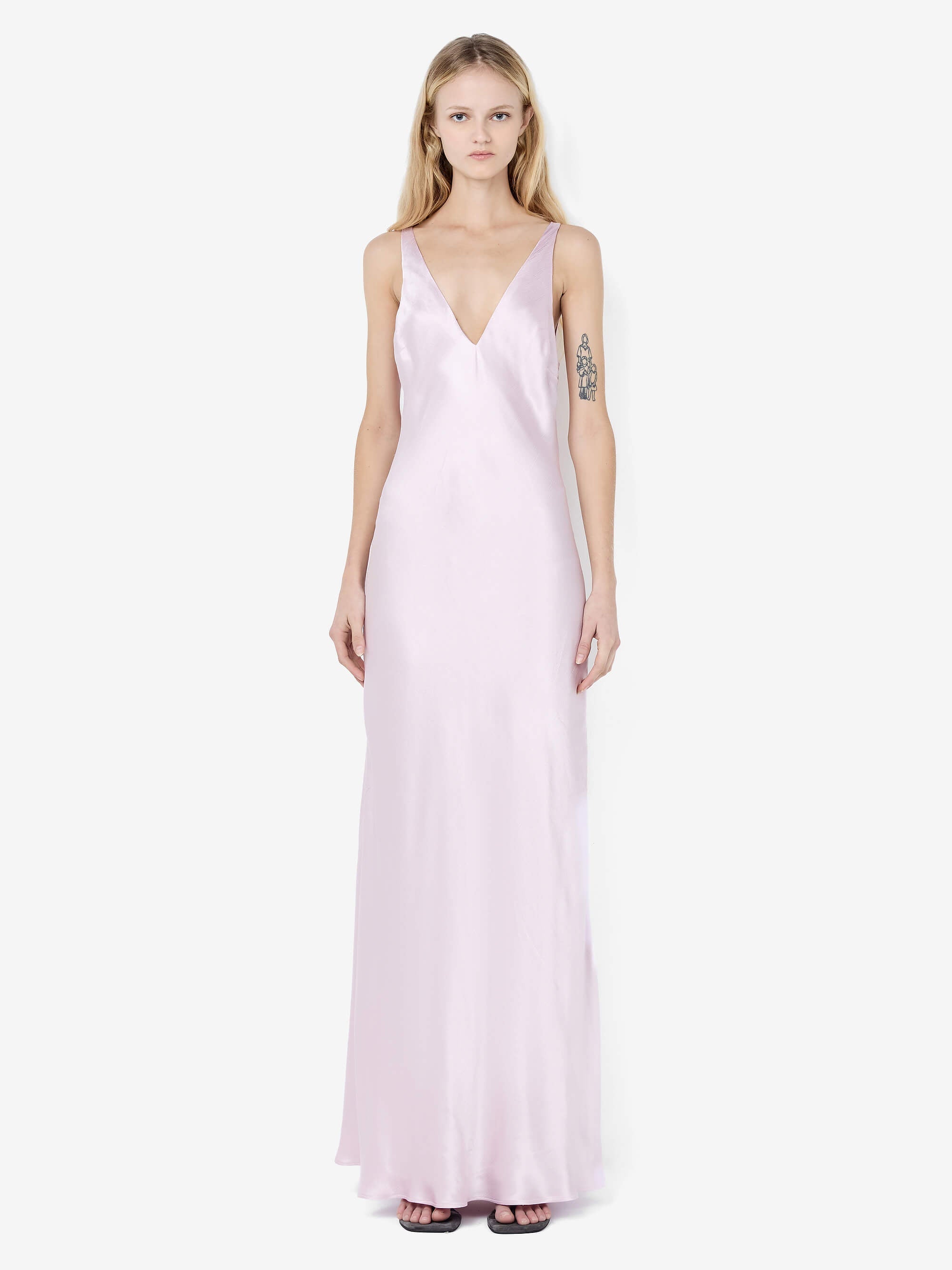 FLORENCE V NECK MAXI DRESS - BALLET