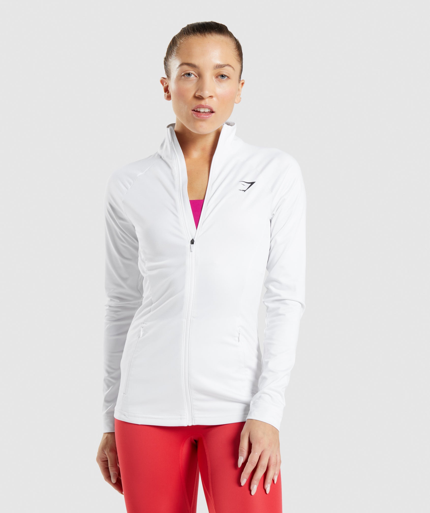 Gymshark Training Zip Up Jacket - White