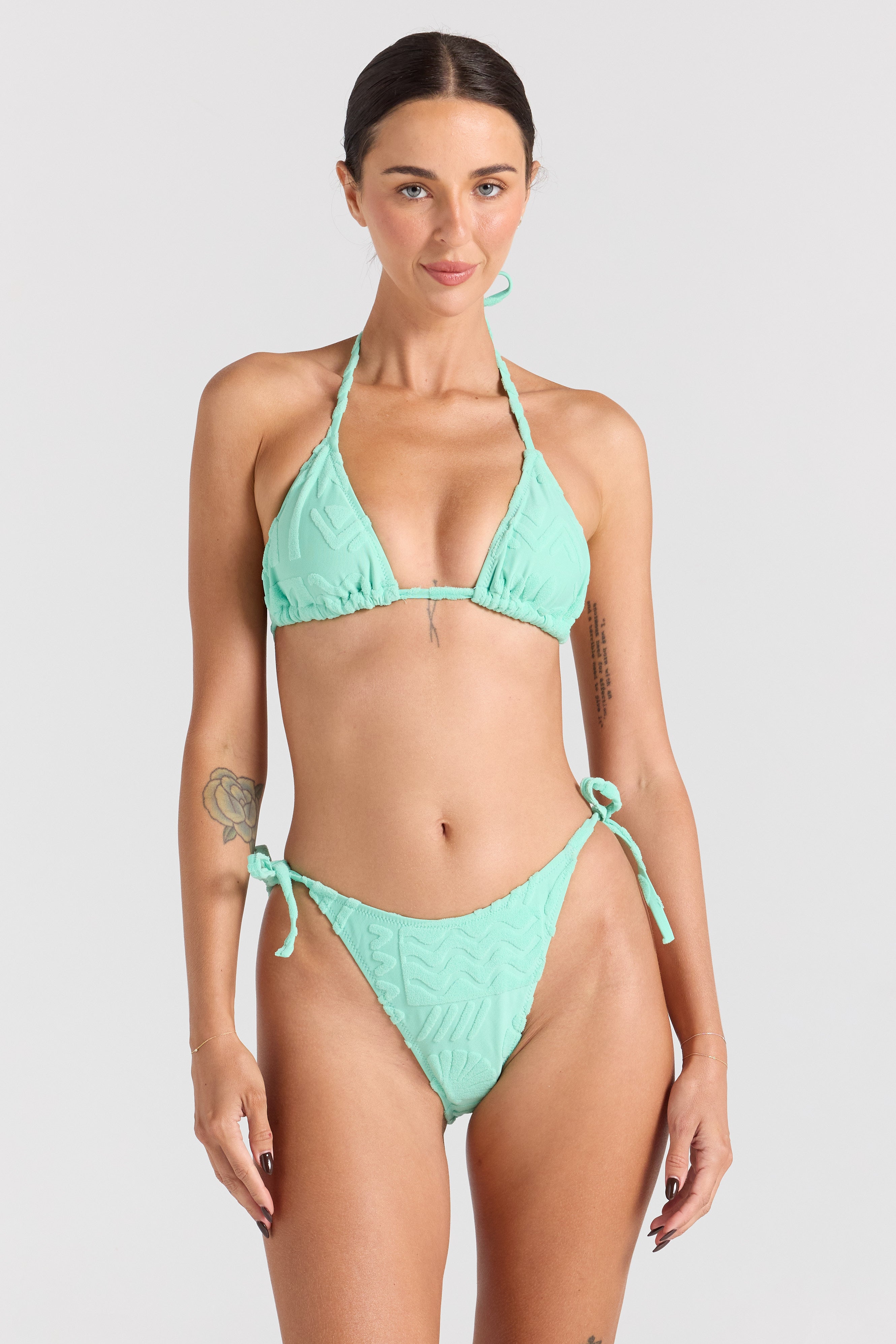 Poolside Paradiso Mint Mai Tai String Tie Top