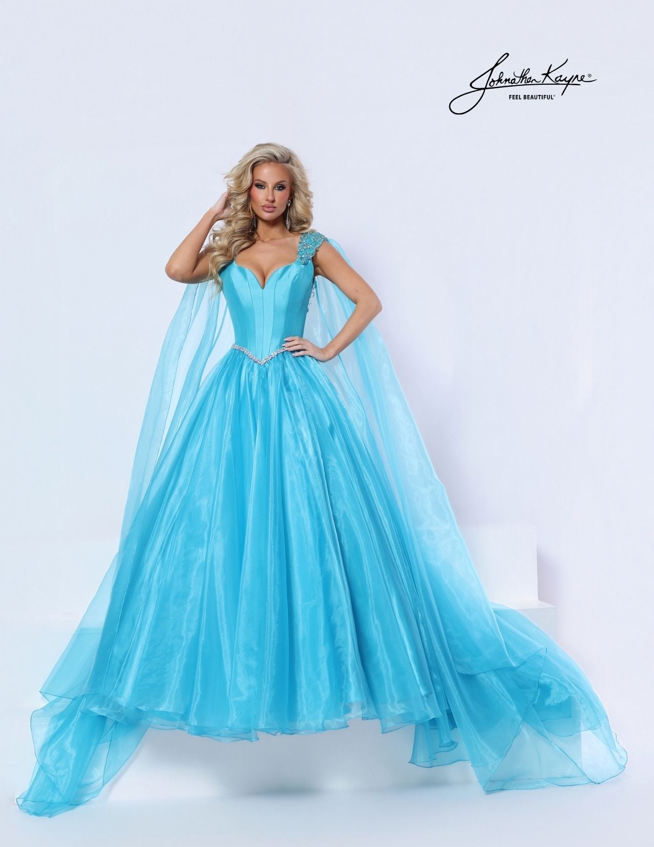Johnathan Kayne 3341 Sweetheart Beaded Waist Ball Gown