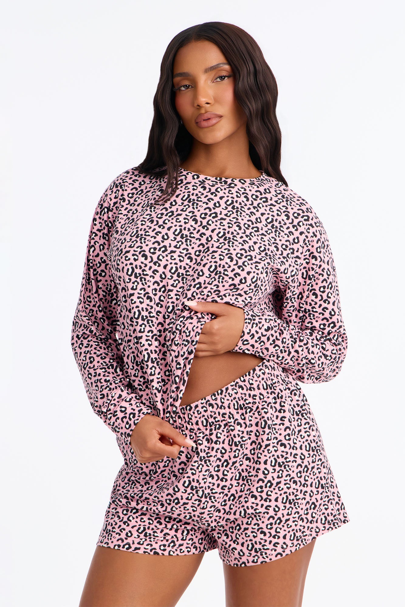 Past My Bedtime PJ Short Set - Pink