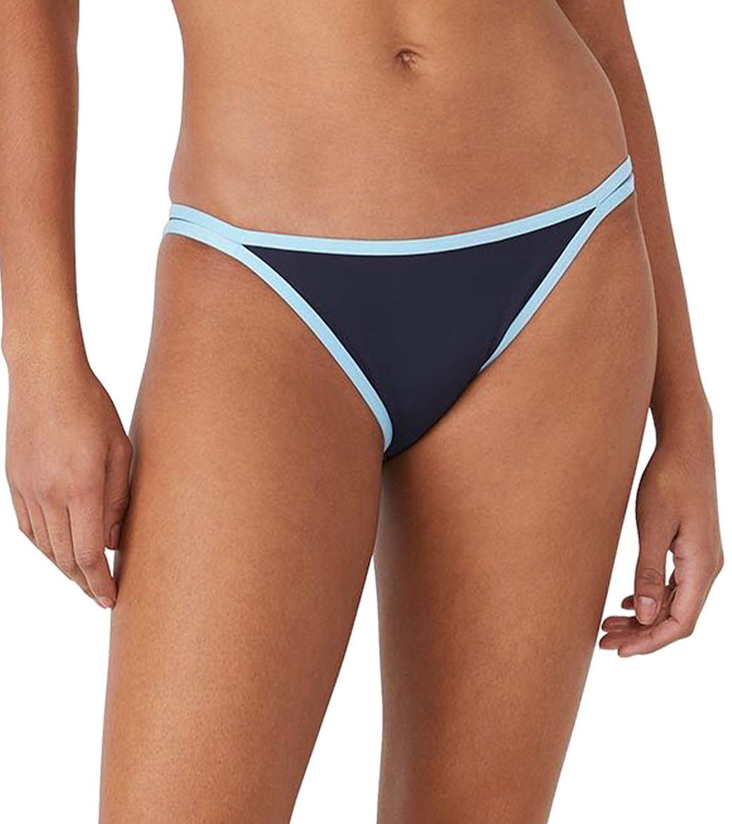 Kate Spade New York Women's Contrast Solid High Leg Bikini Bottom