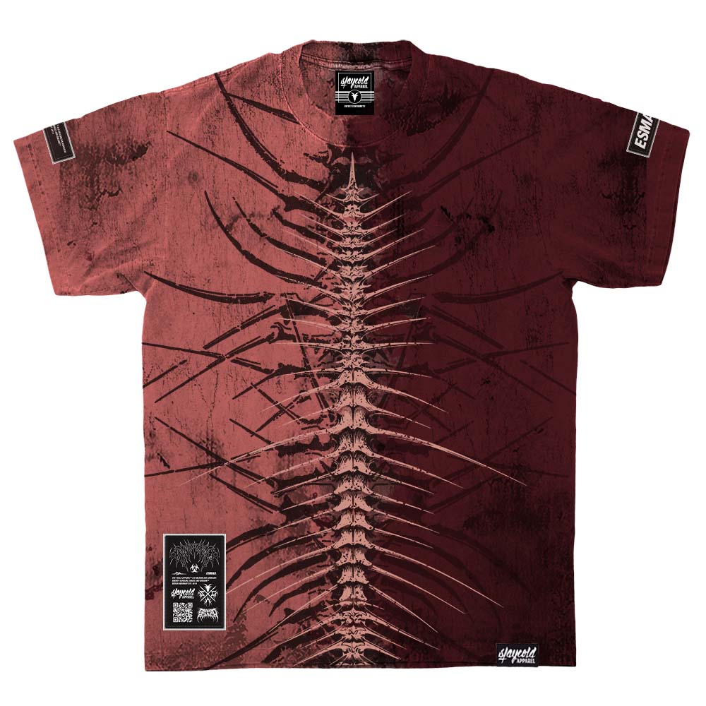 Lineage Of Dusk (Half Half Red) - Heavy Oversized T-Shirt (250GSM)