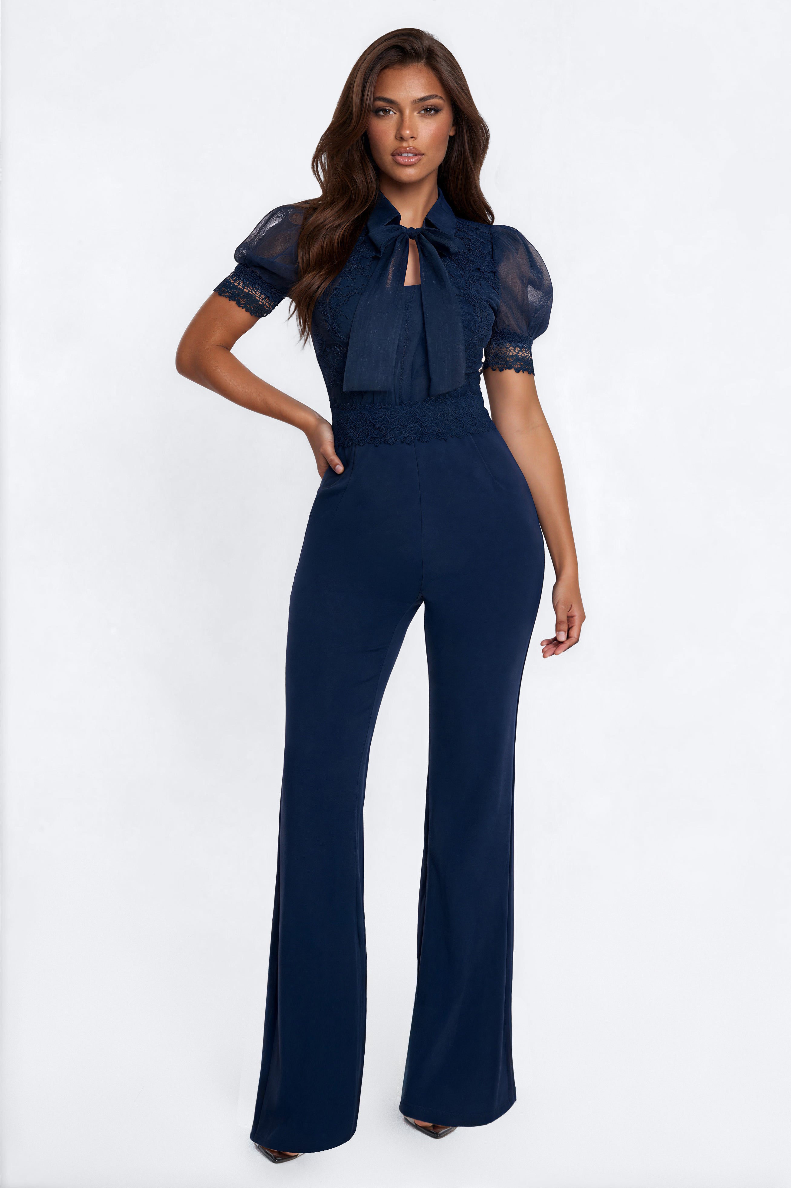 I Always Mean Business Jumpsuit - Navy