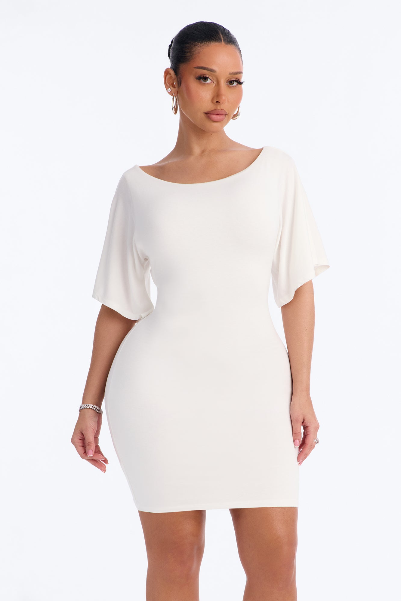 Kennedy Tie Waist Mini Dress - Ivory