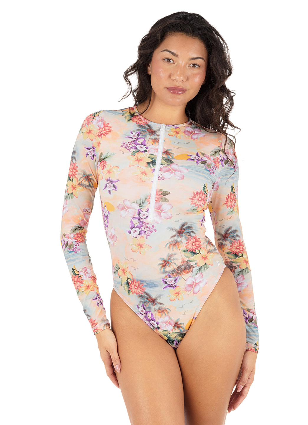 Hurley Women's Scenic Sunset Zip Front Moderate One Piece Surfsuit One