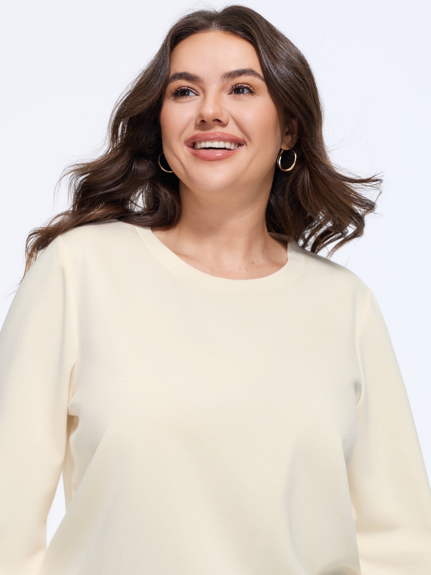 Supersoft Solid Crew Neck Sweatshirt