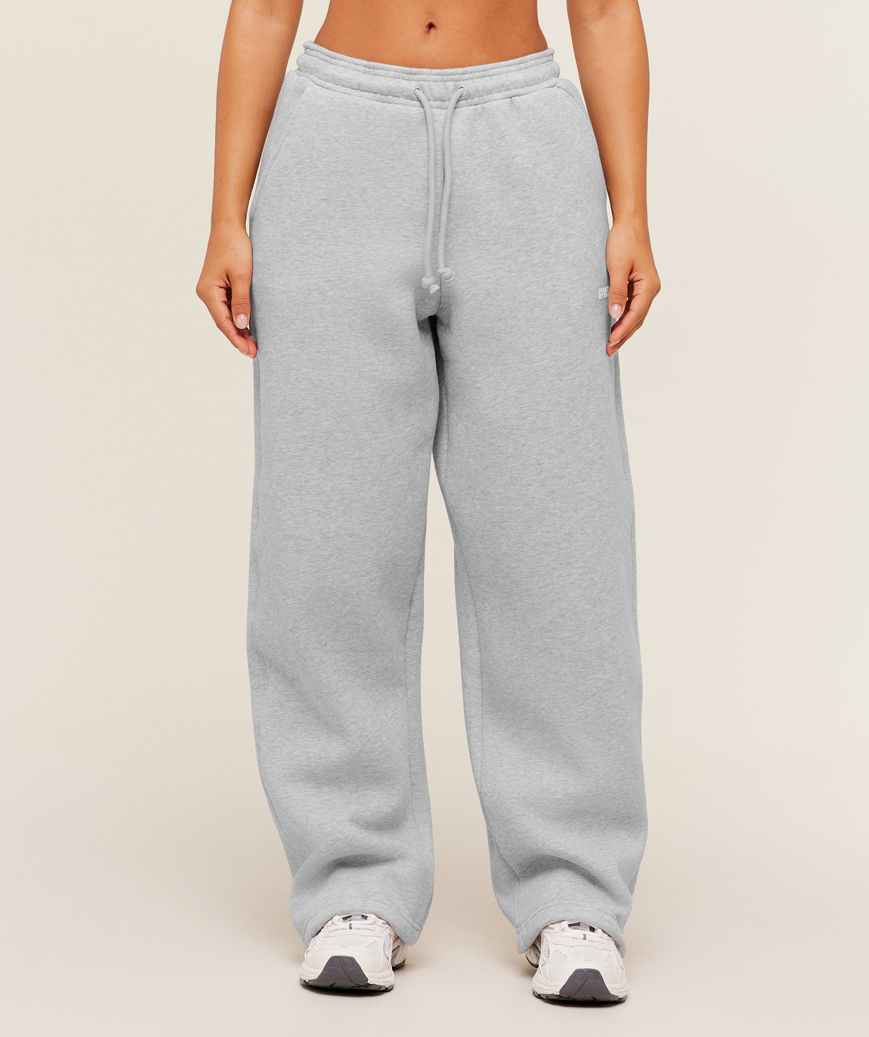 Gymshark Cosy Luxe Straight Leg Short Joggers - Soft Grey Marl