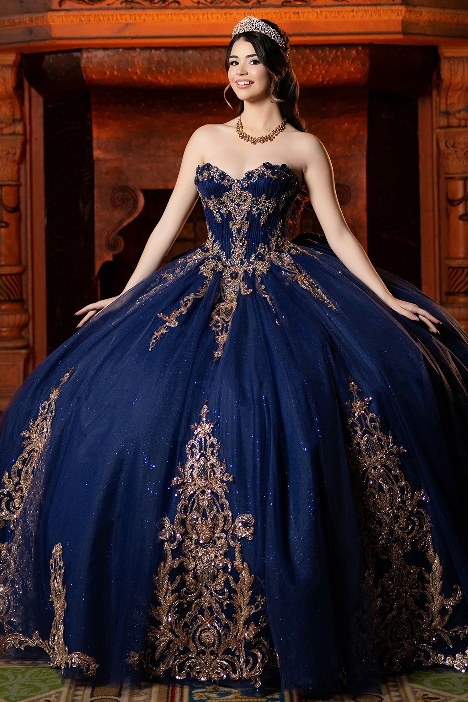 Vizcaya by Mori Lee 4080044 - Strapless Beaded Quinceneara Gown