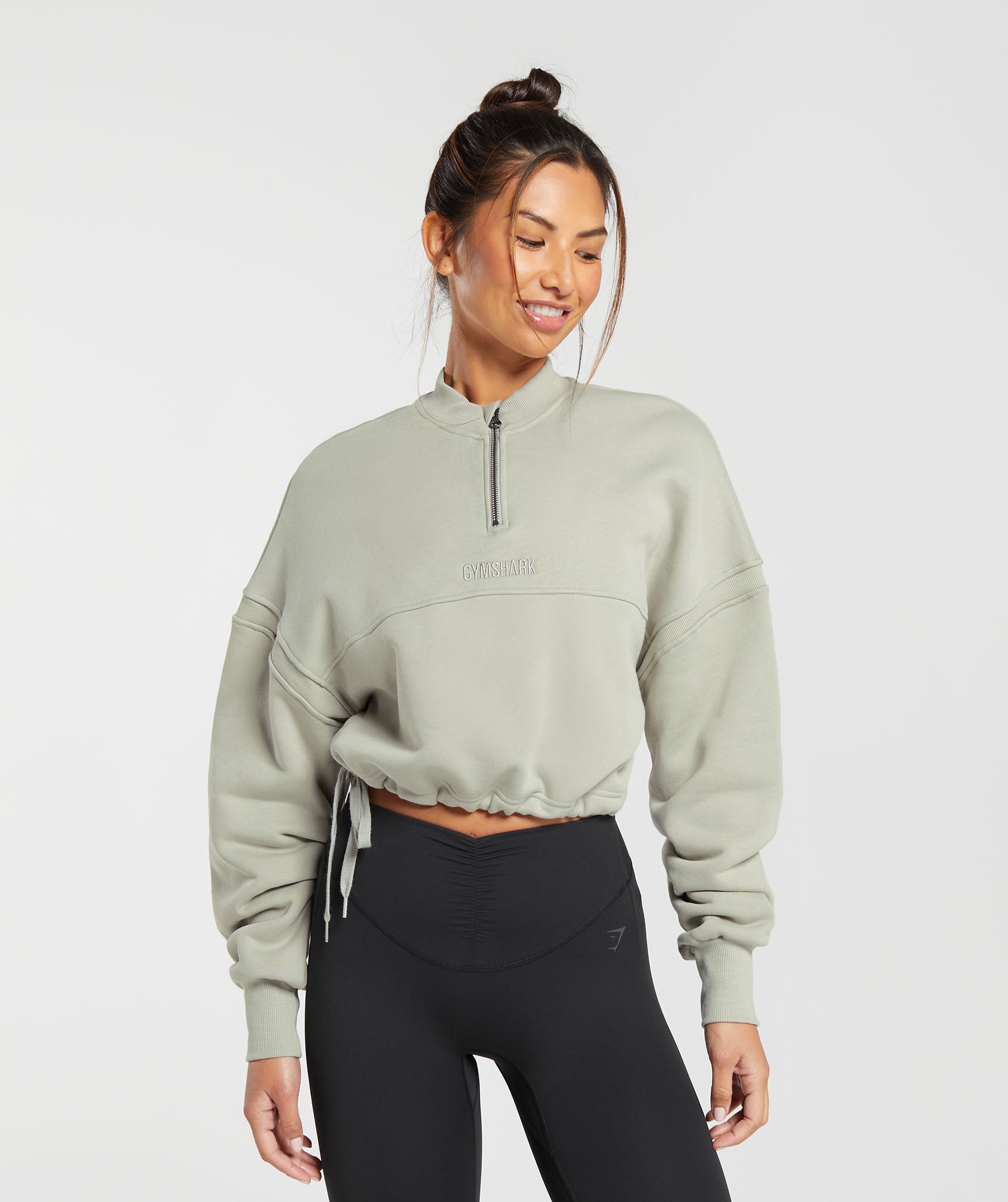 Gymshark Loopback Sweat Pullover - Stone Grey