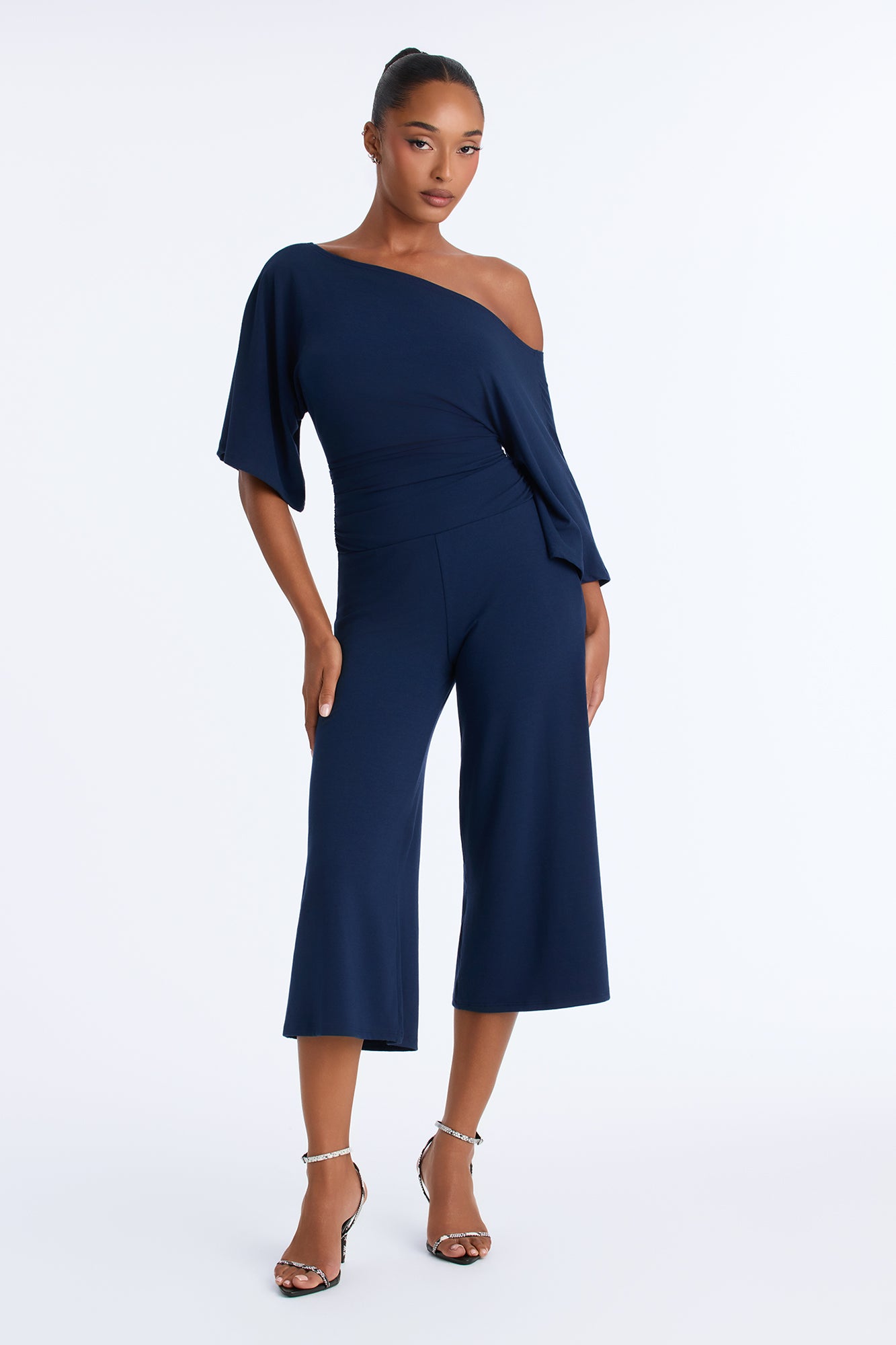 Elise Gaucho Jumpsuit - Navy