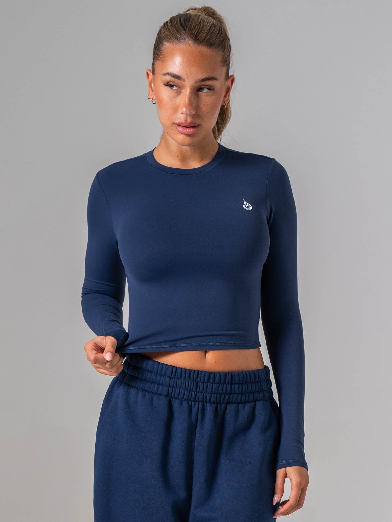 NKD Long Sleeve Top - Navy
