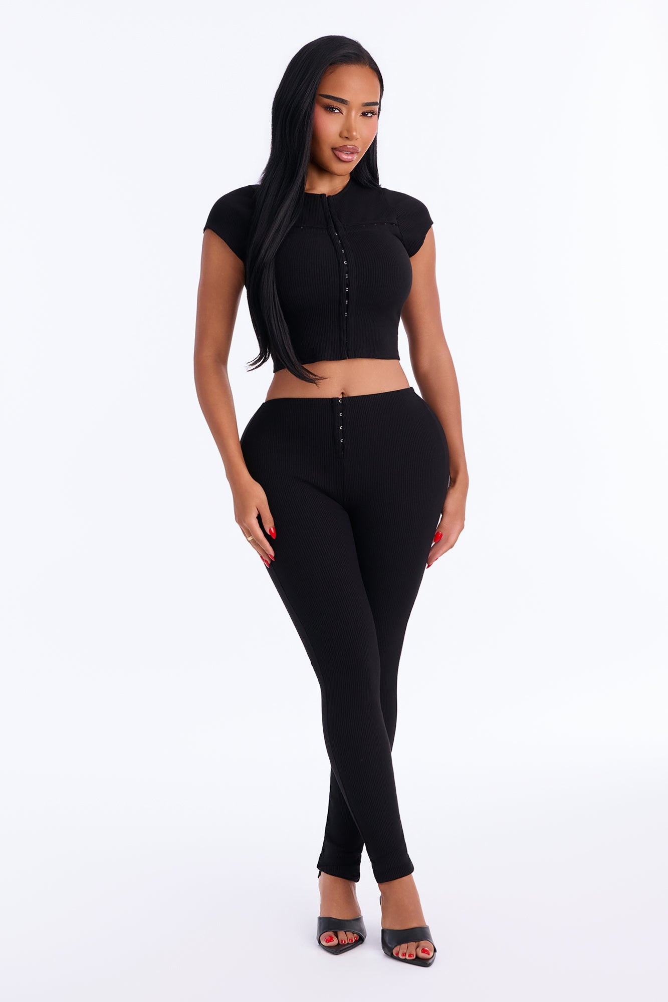 Riley Snatched Leggings Set - Black