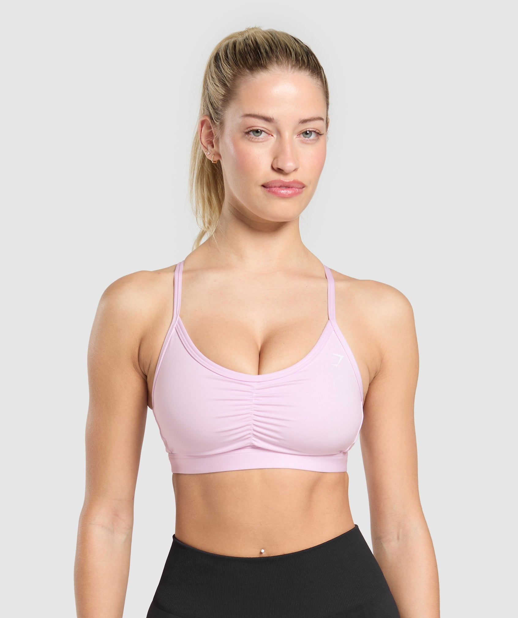 Gymshark Ruched Sports Bra - Ice Pink