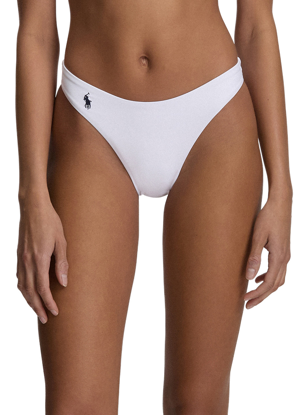 Polo Ralph Lauren Women's USA Logo High Leg Scoop Bikini Bottom