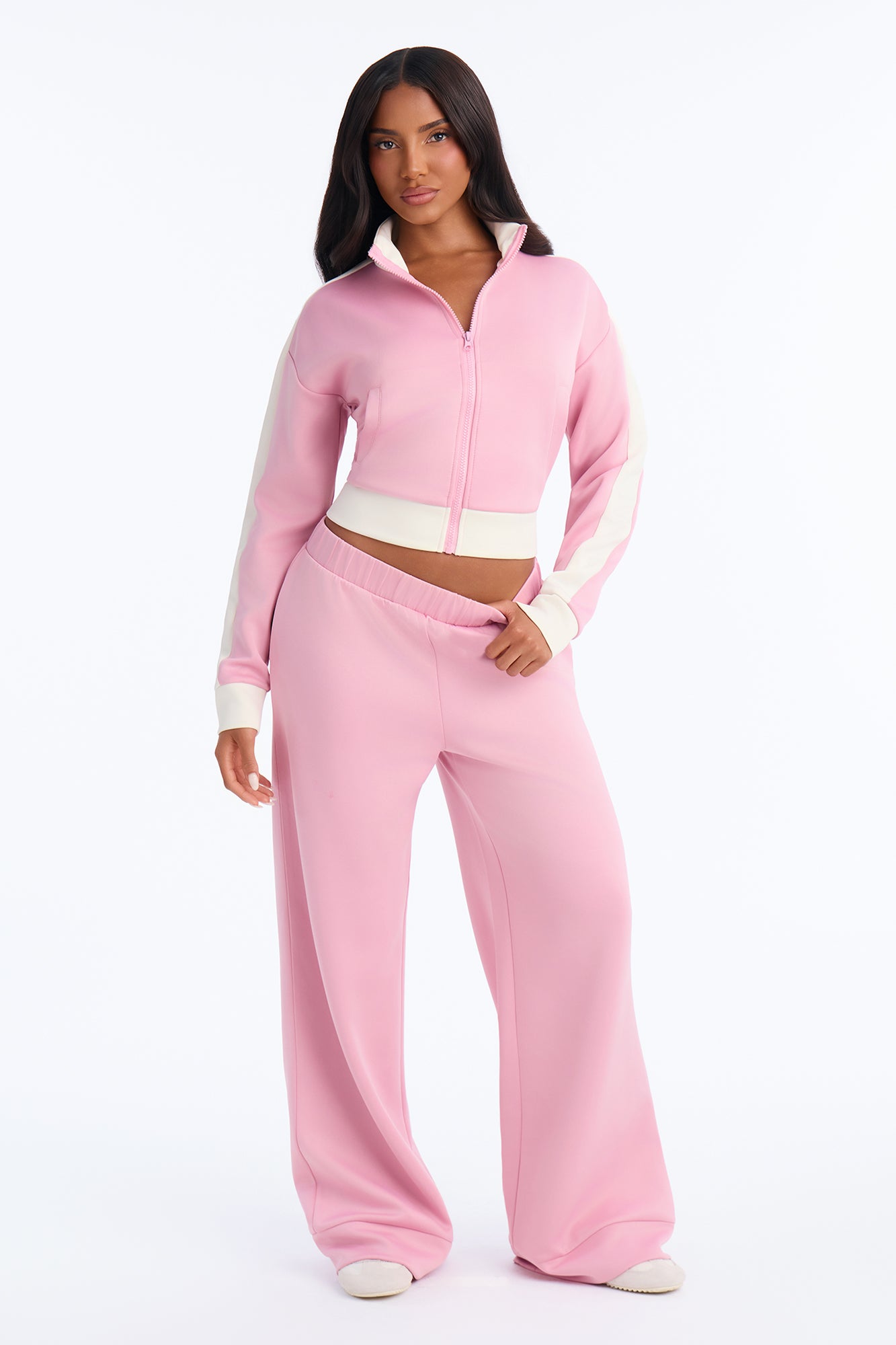 Dream State Scuba Pant Set - Pink