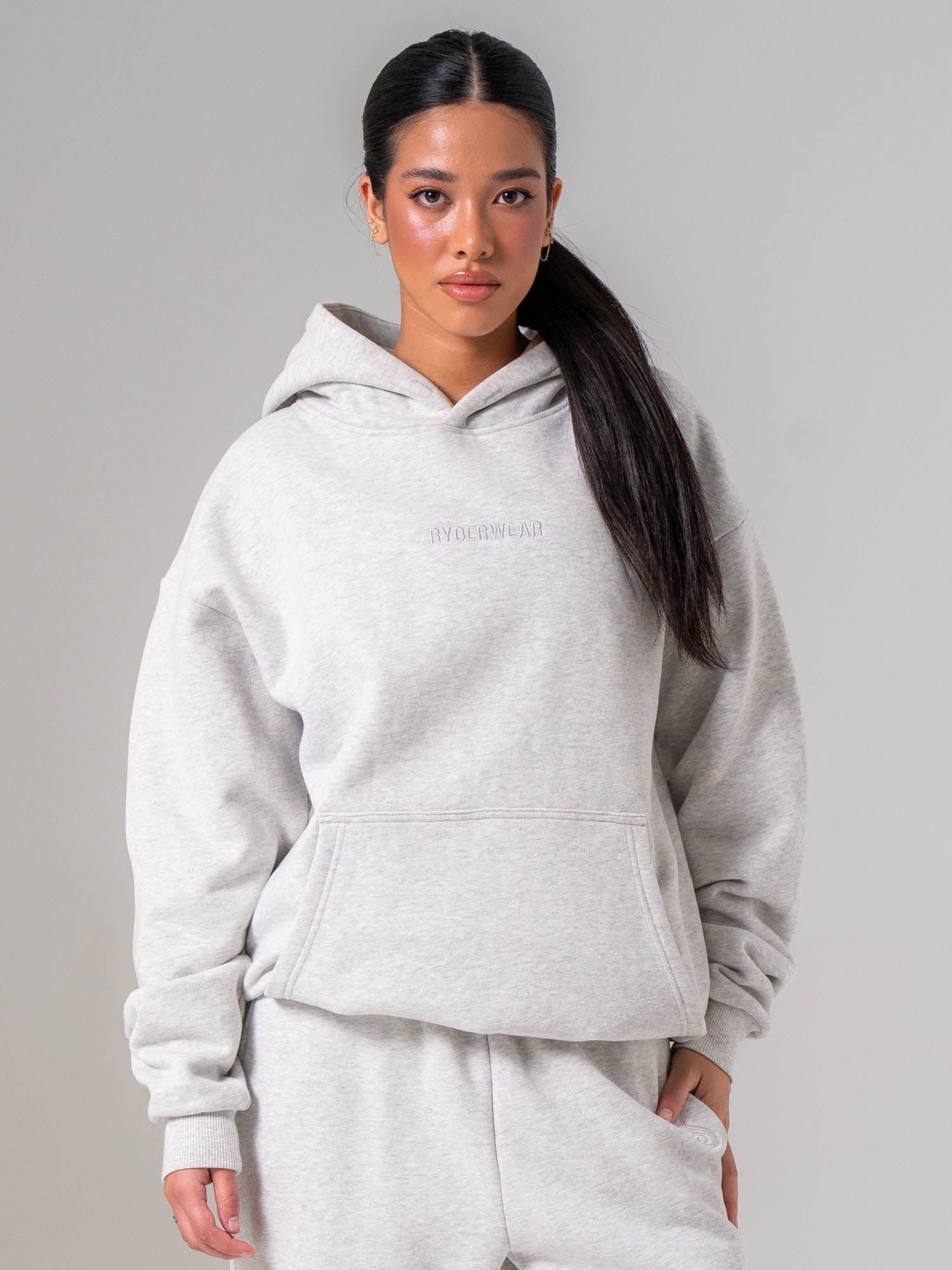 Plush Hoodie - Snow Marl