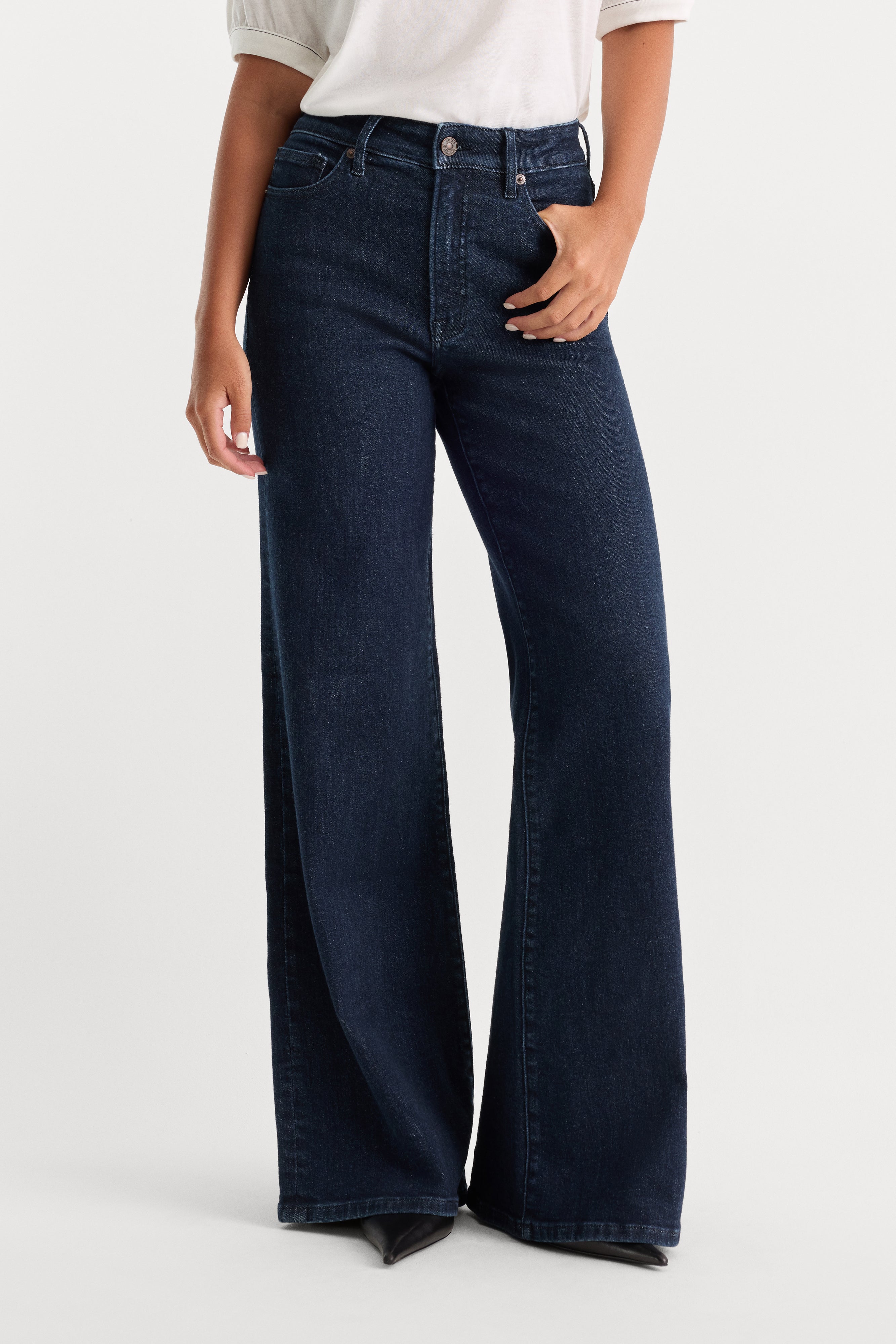 GOOD PETITE PALAZZO JEANS | INDIGO1153