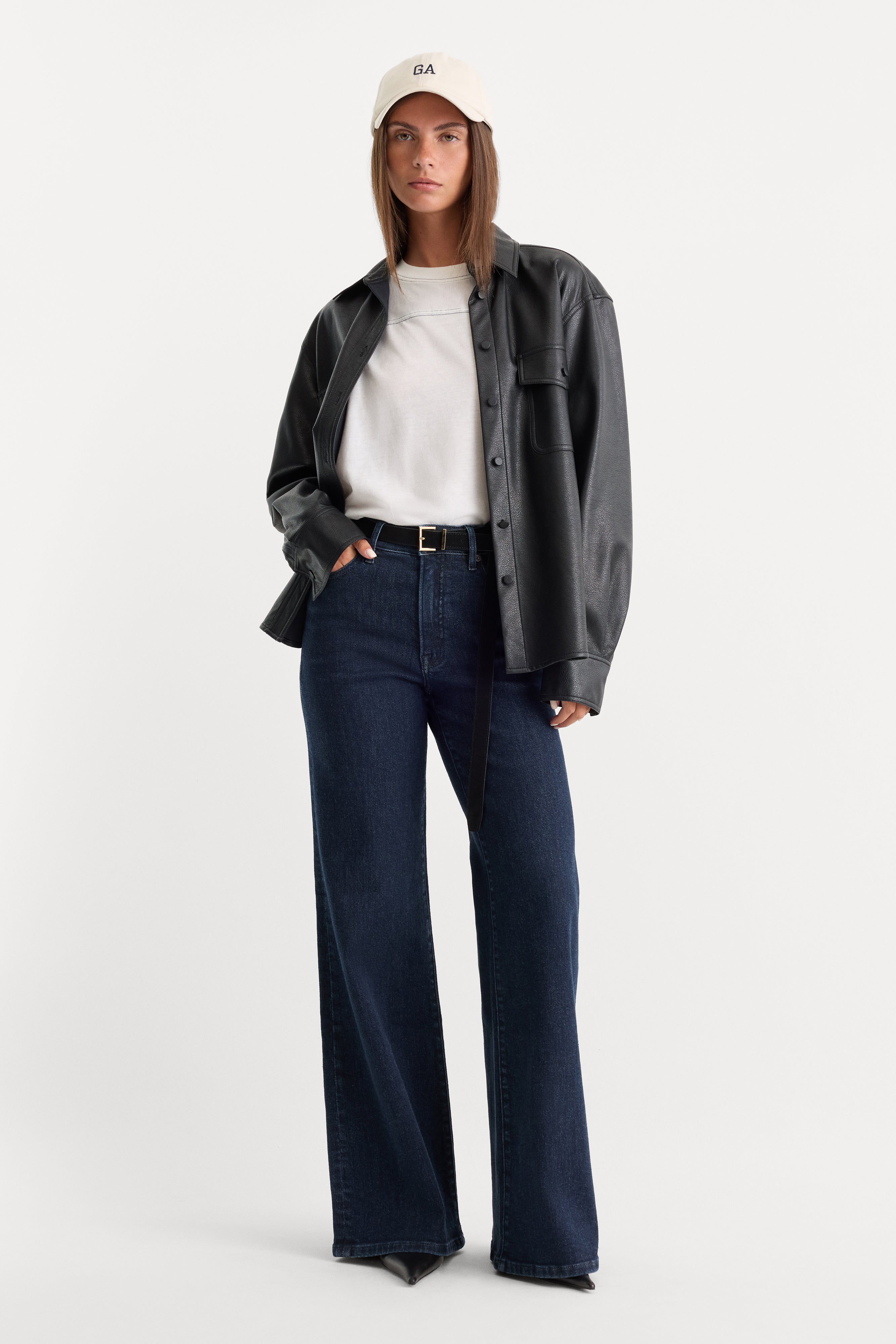 GOOD WAIST PALAZZO JEANS | INDIGO1153