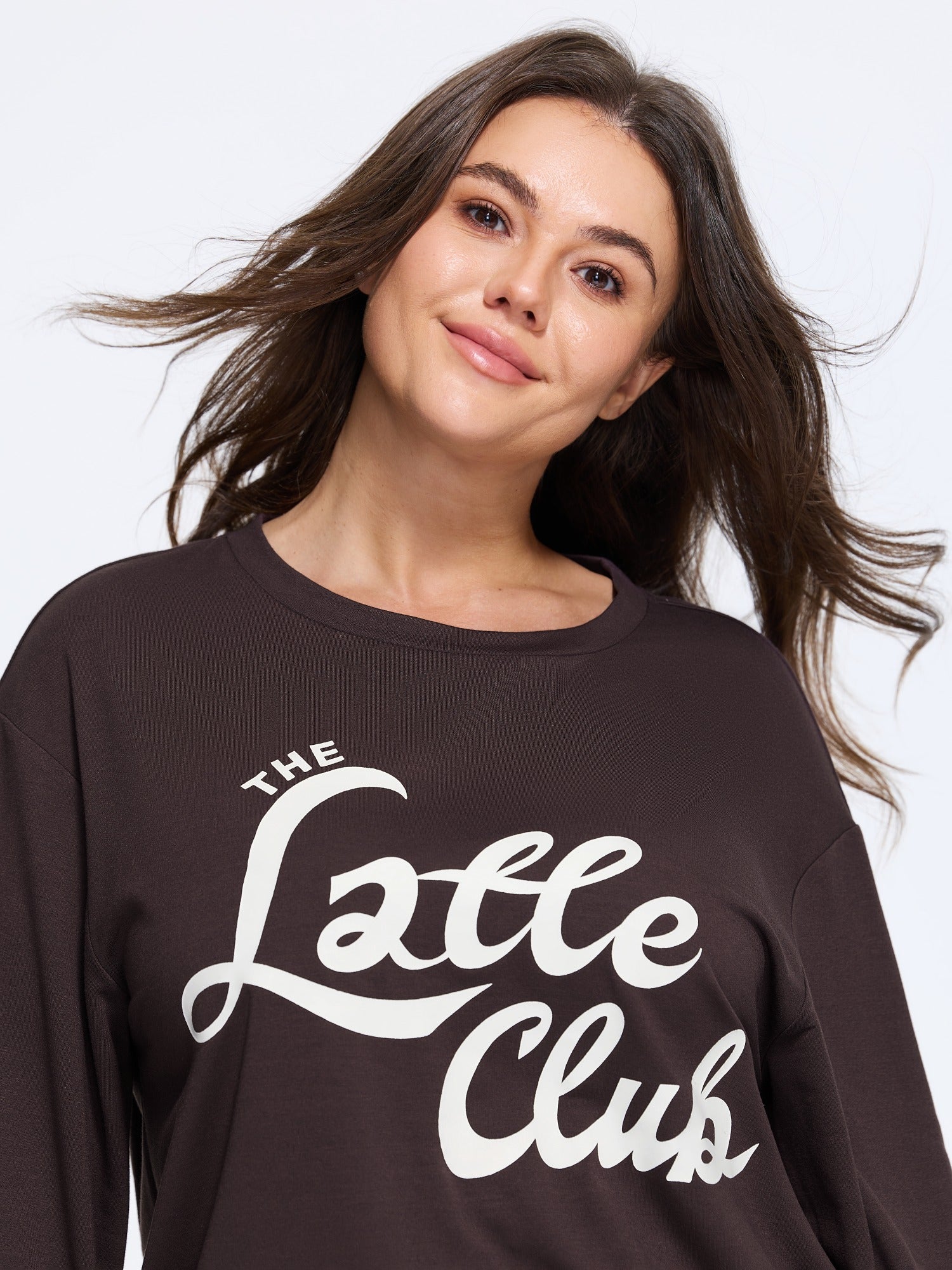 The Latte Club Graphic Crewneck Sweatshirt