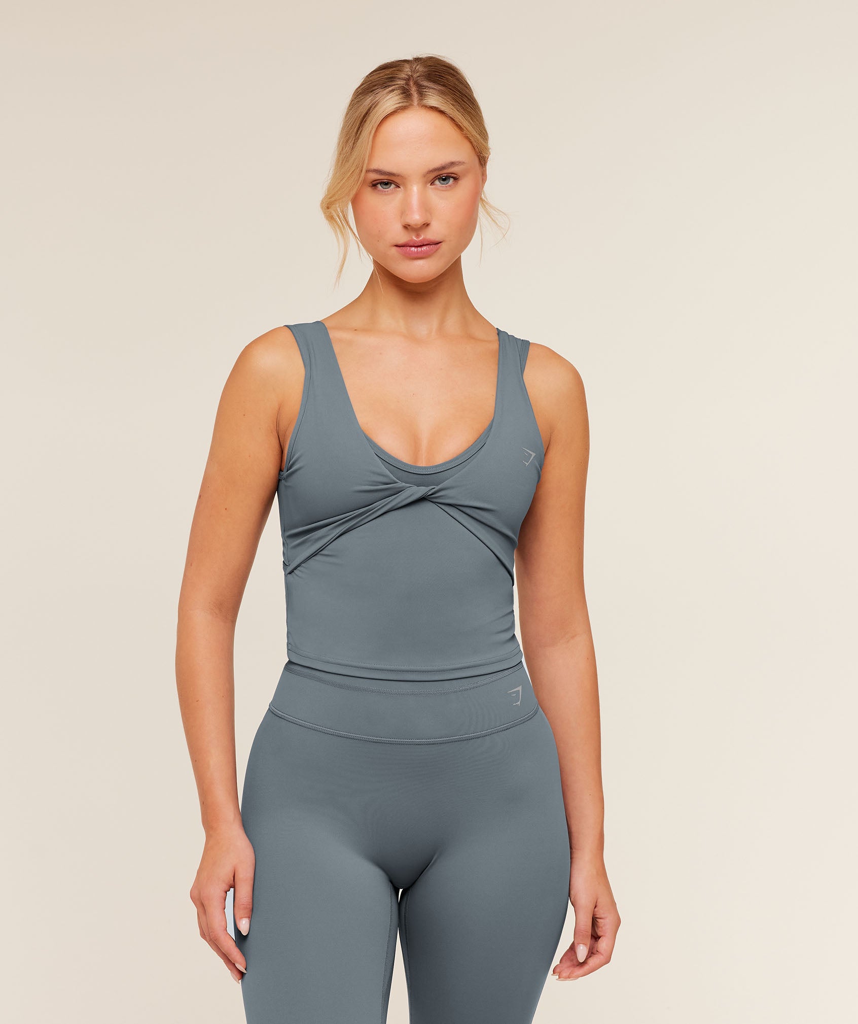 Gymshark Crossover Back Tank - Iron Blue